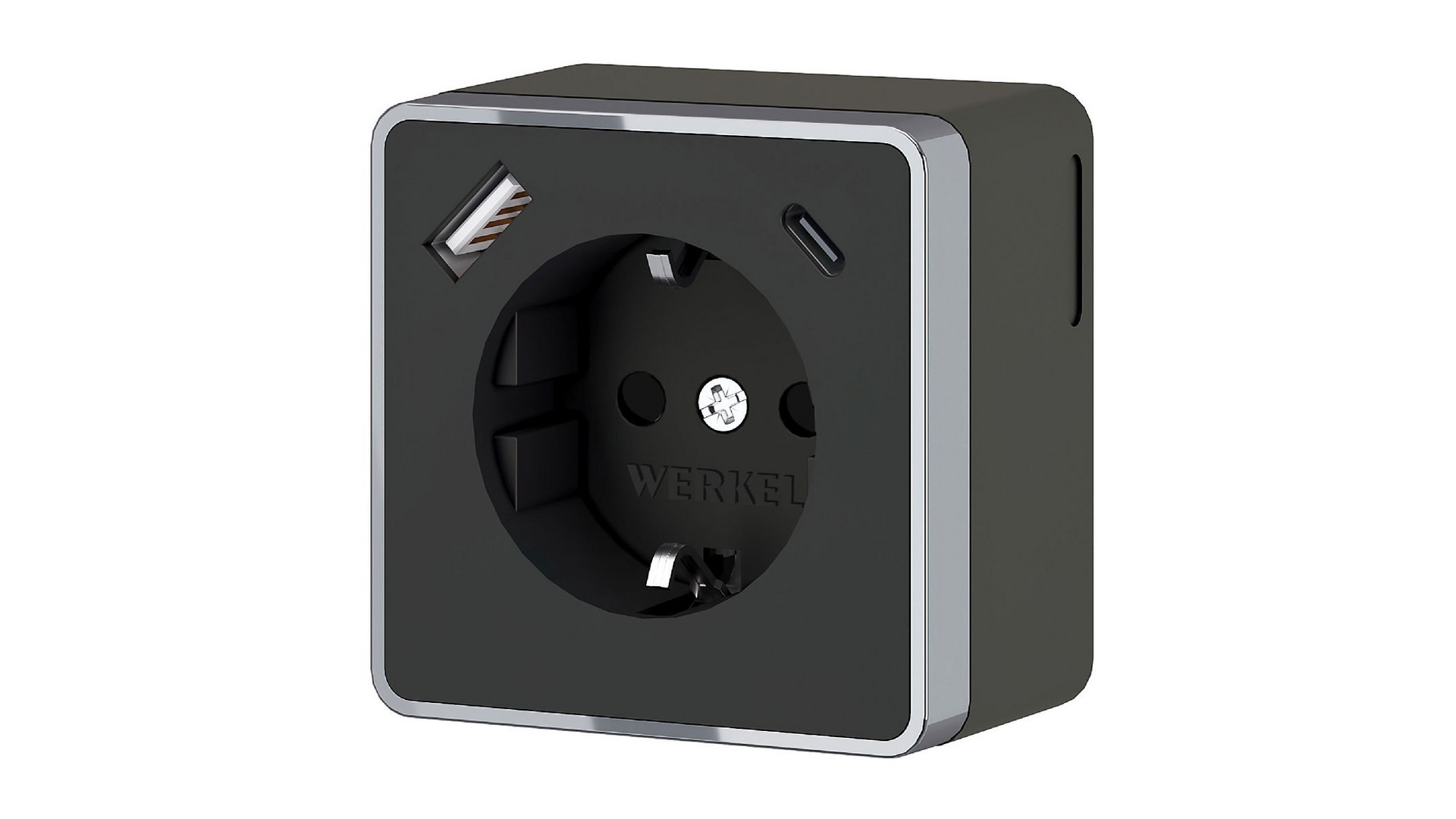 Розетка с заземлением, шторками и USB тип A+C Werkel Gallant W5071735 4690389179655 a057702
