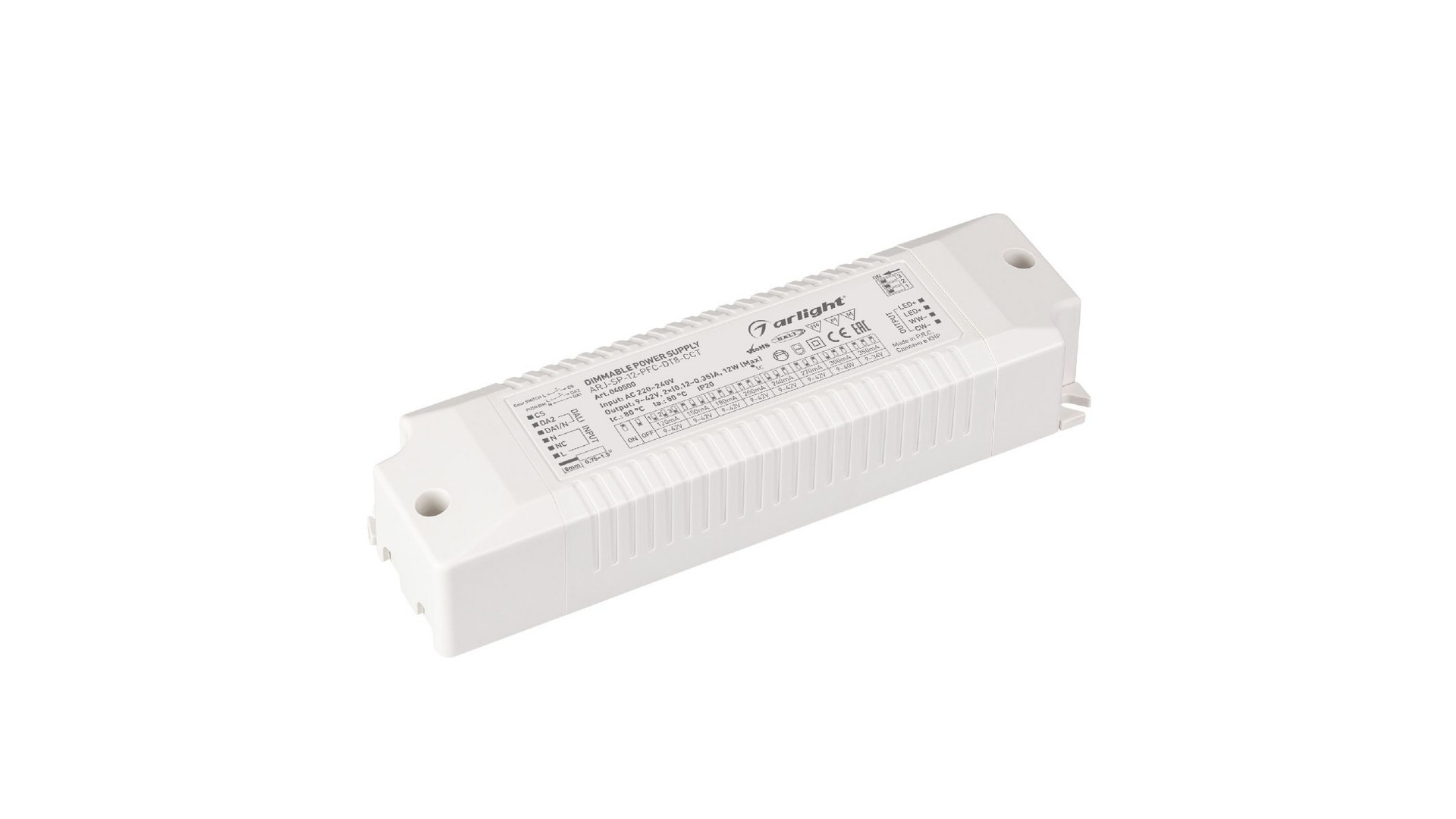Блок питания Arlight ARJ-SP-12-PFC-DT8-ССT (12W, 9-42V, 0.12-0.35А) 040500