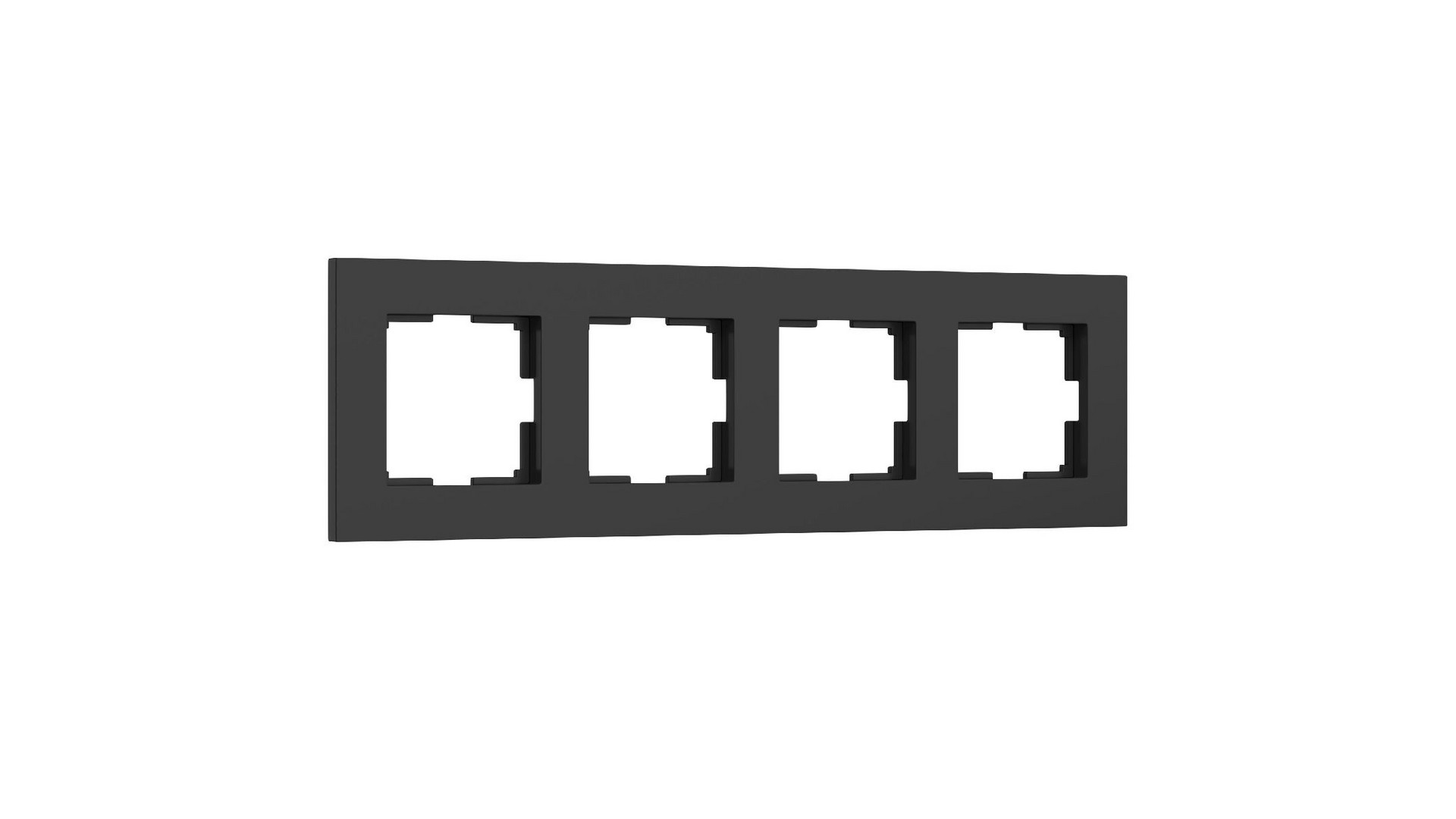 Рамка на 4 поста Werkel Slab черный матовый W0042908 4690389193477 a062802