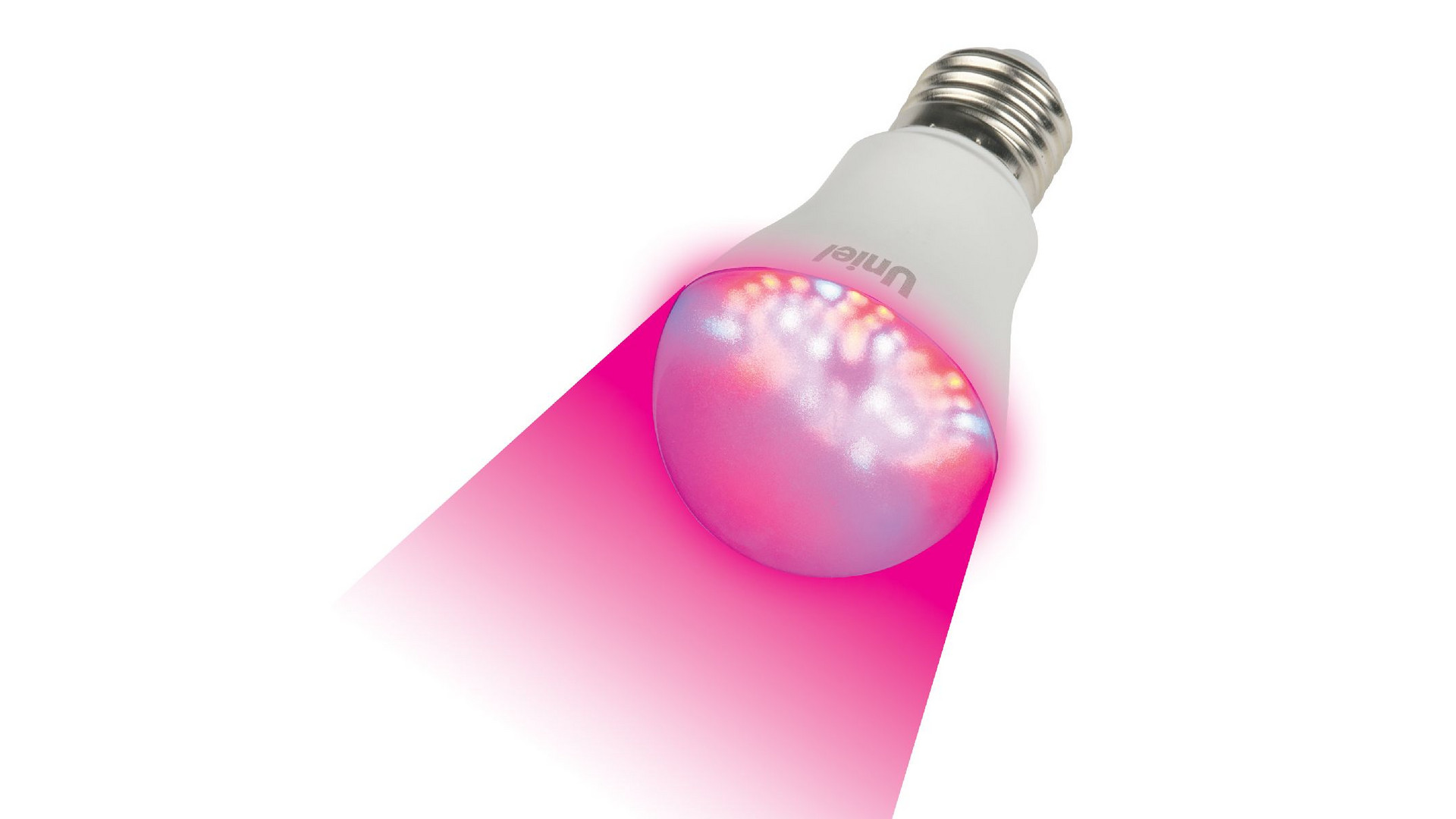 Лампа светодиодная для растений (09645) Uniel E27 9W прозрачная LED-A60-9W/SP/E27/CL ALM01WH