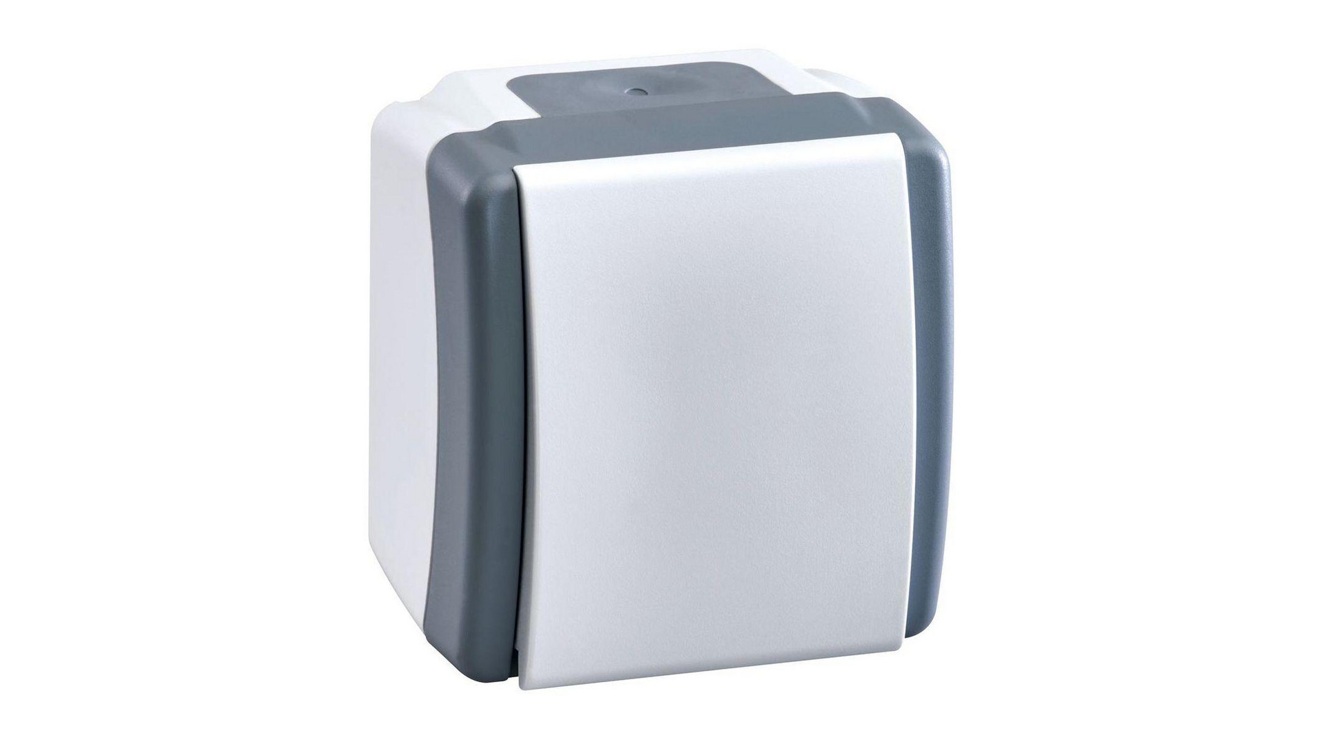 Выключатель одноклавишный Mono Electric Octans IP54 10А 250В бело-серый 154-020001-100