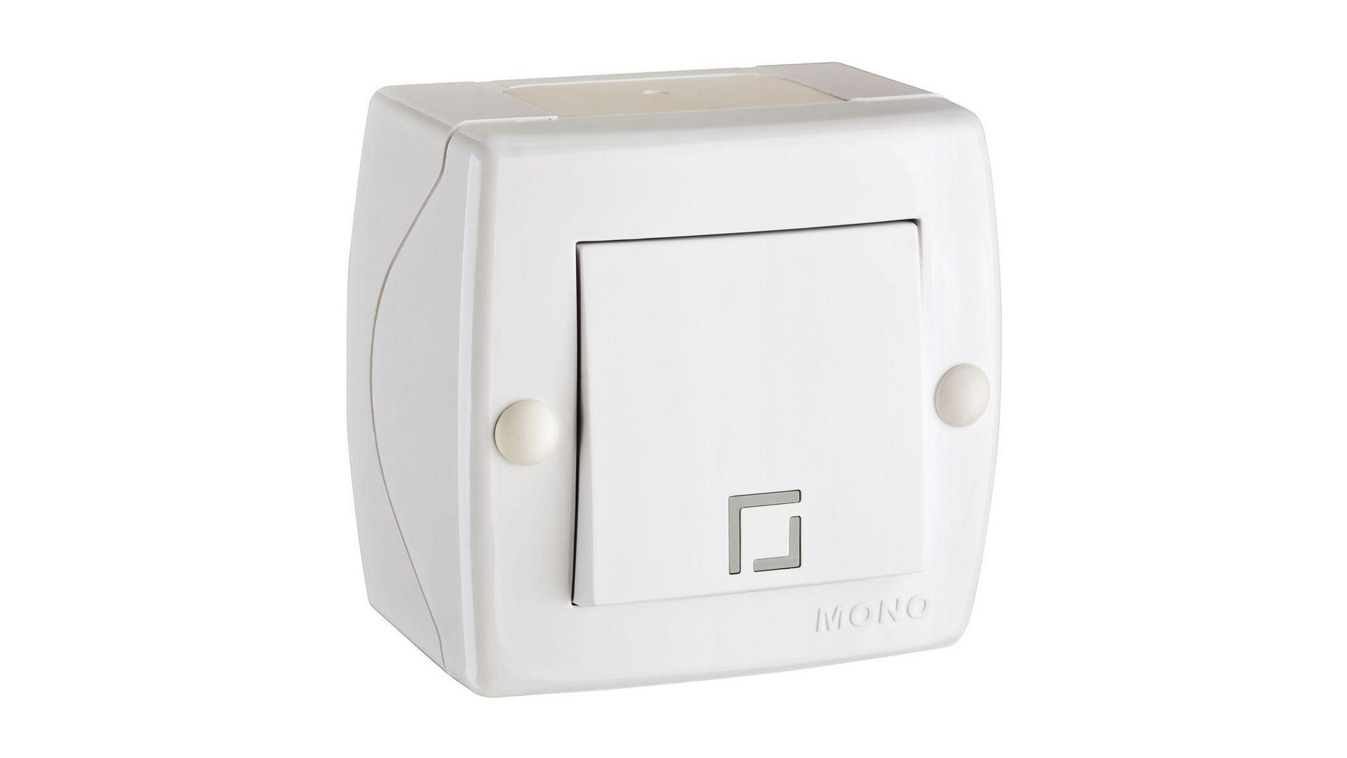 Выключатель одноклавишный Mono Electric Octans IP20 10А 250В белый 104-010101-100