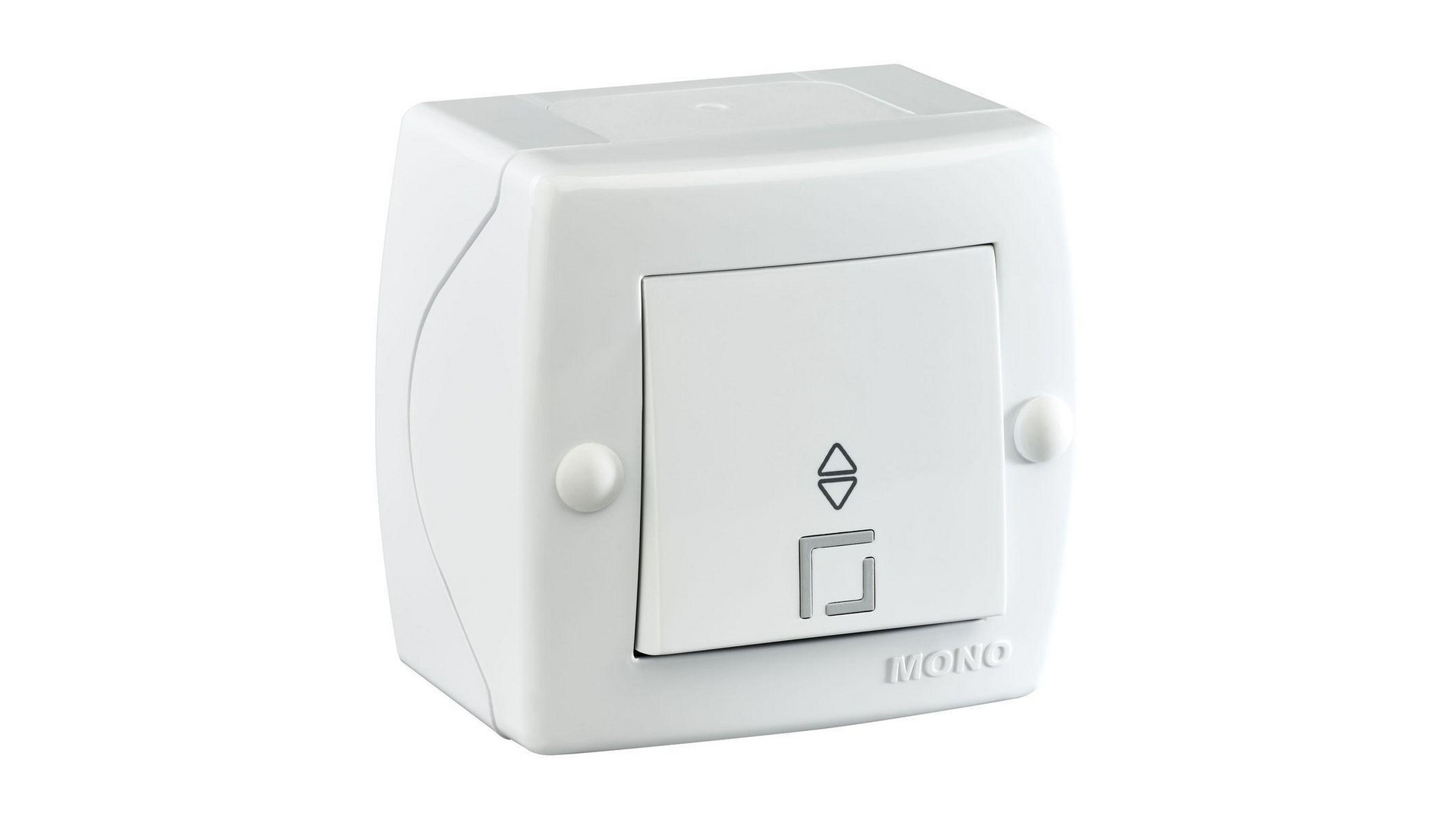 Выключатель одноклавишный проходной Mono Electric Octans IP20 10А 250В белый 104-010101-109