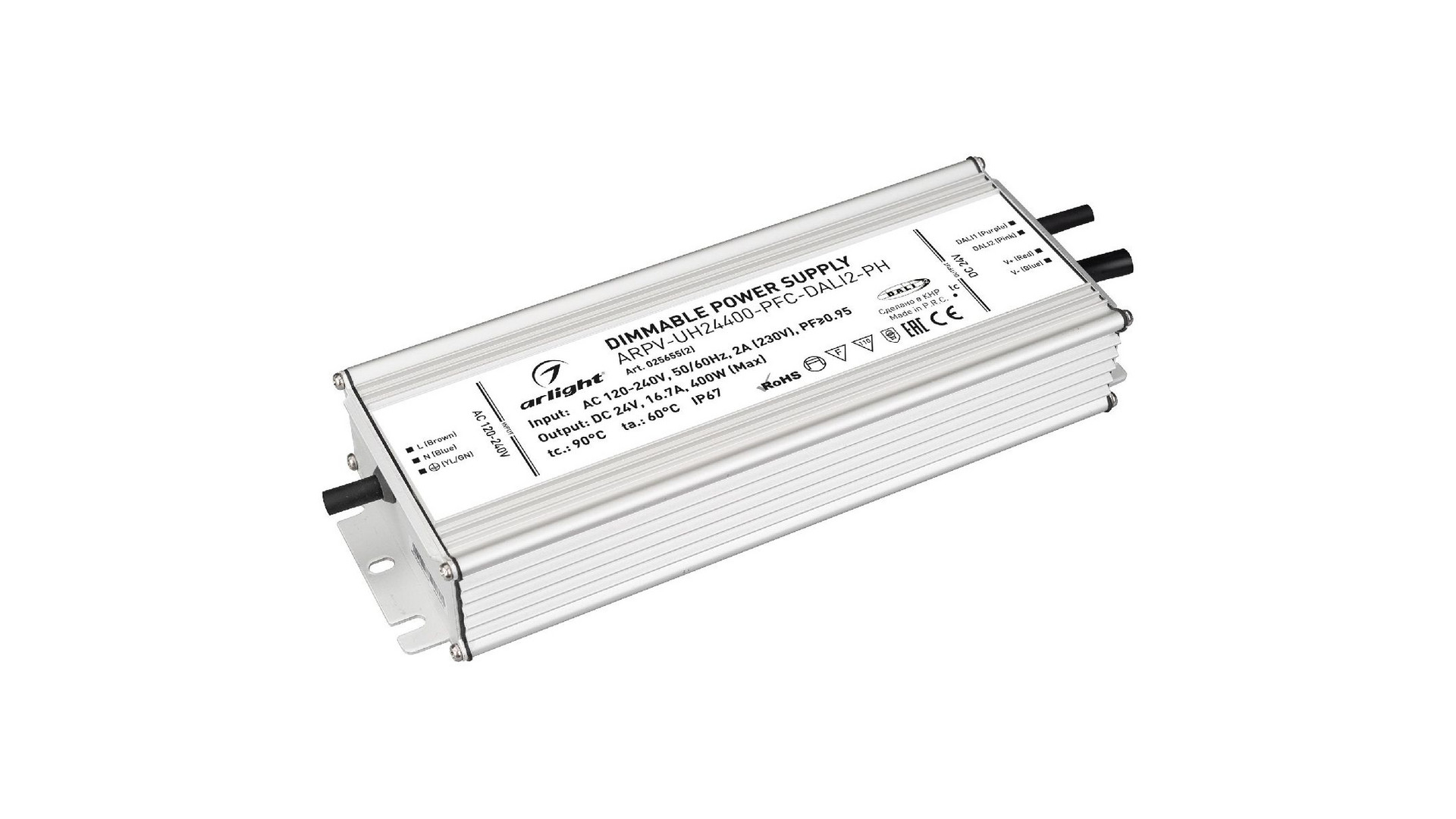 Блок питания Arlight ARPV-UH24400-PFC-DALI2-PH (24V, 16.7A, 400W, IP67) 025655(2)