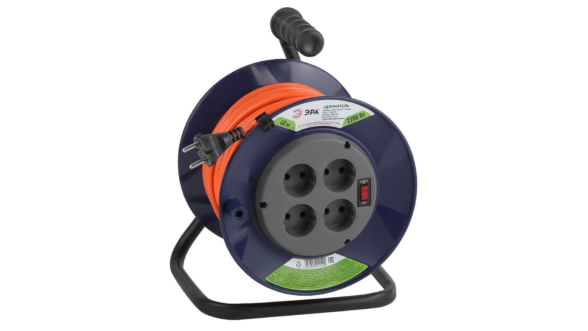 Удлинитель силовой Эра RPx-4s-2x1.0-40m Б0043051