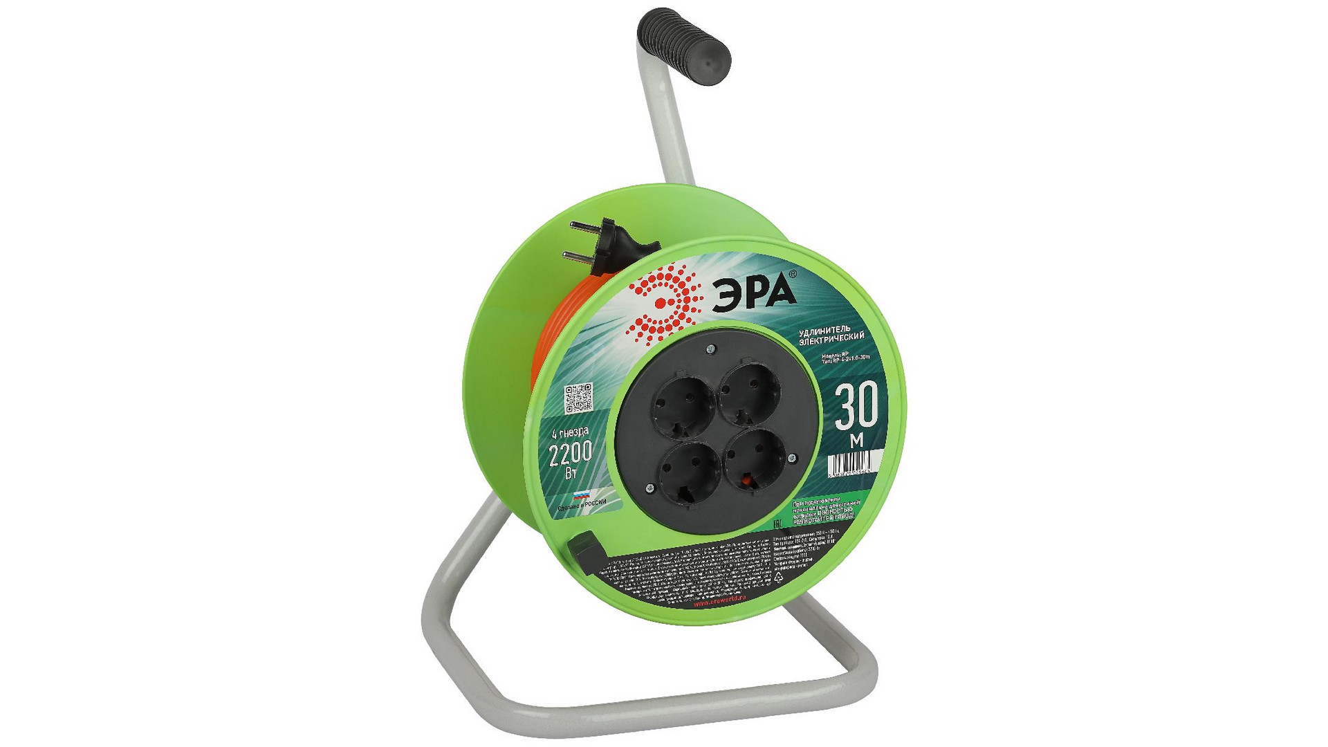 Удлинитель силовой Эра RP-4-2x1.0-30m Б0059782