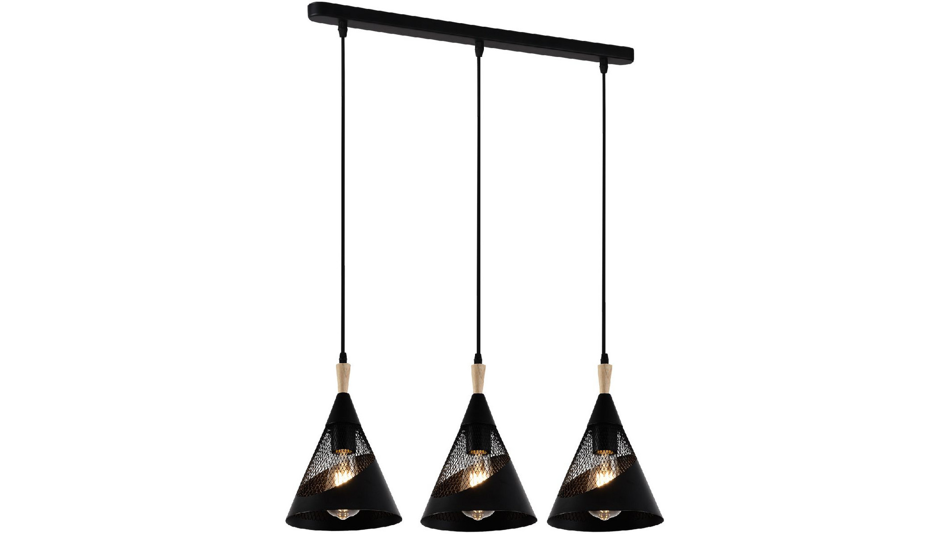Подвесной светильник Reluce 03250-3.9-03 BK+WOOD
