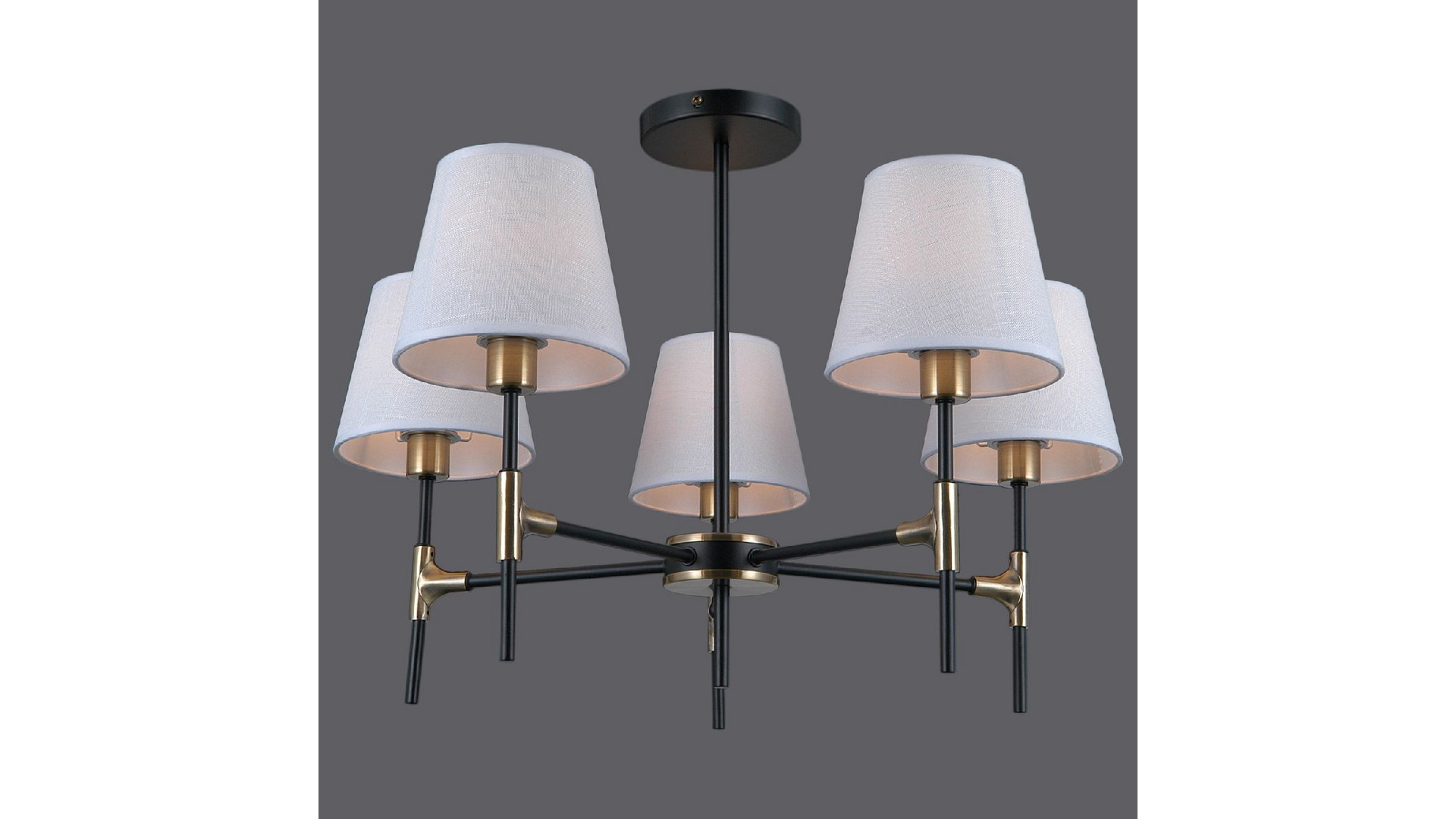 Люстра на штанге Illumico IL0185-5CSQ-24 BK AB CASTOR