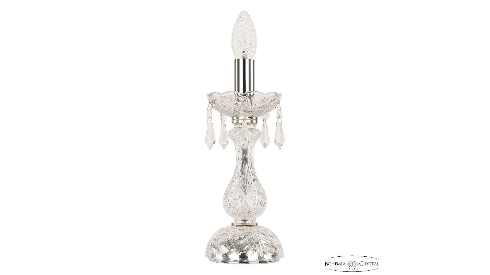 Настольная лампа Bohemia Ivele Crystal 104L/1-27 Ni