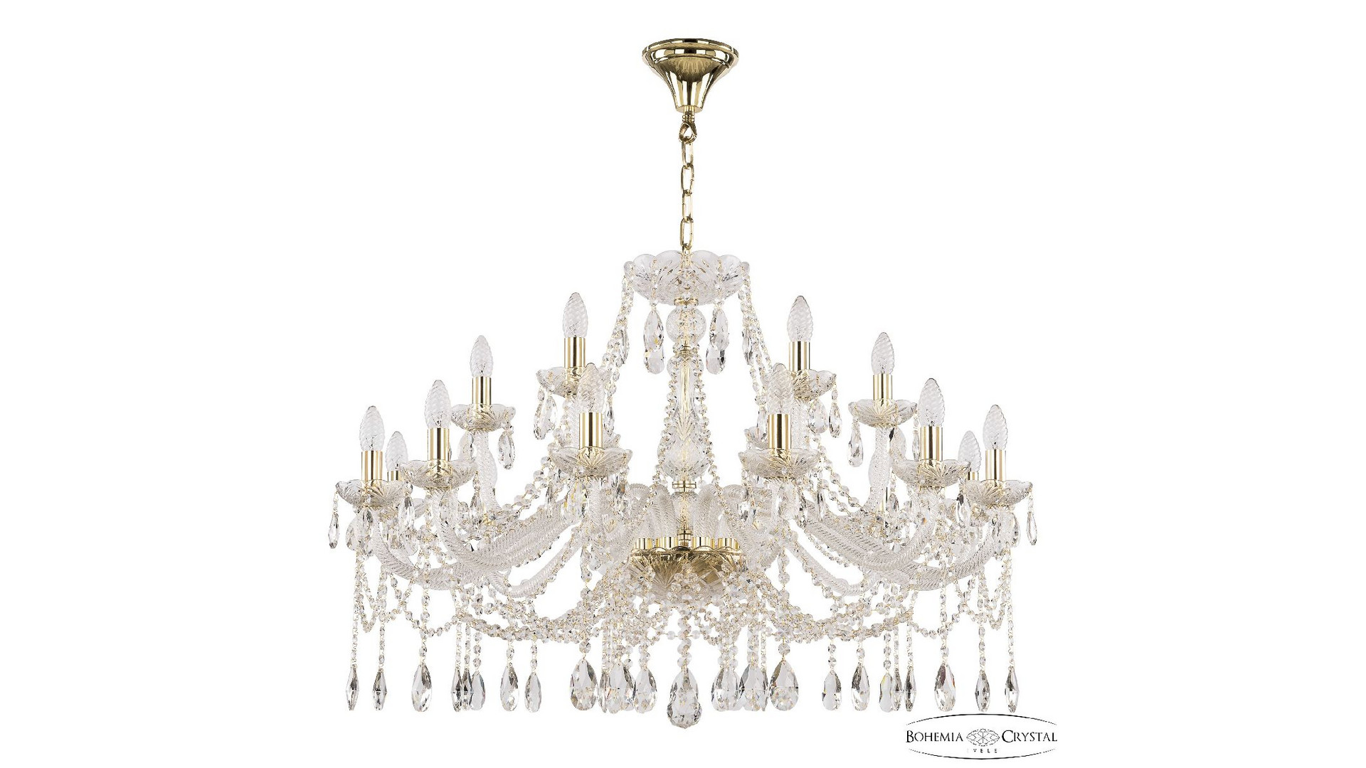 Подвесная люстра Bohemia Ivele Crystal 107/12+6/360 G
