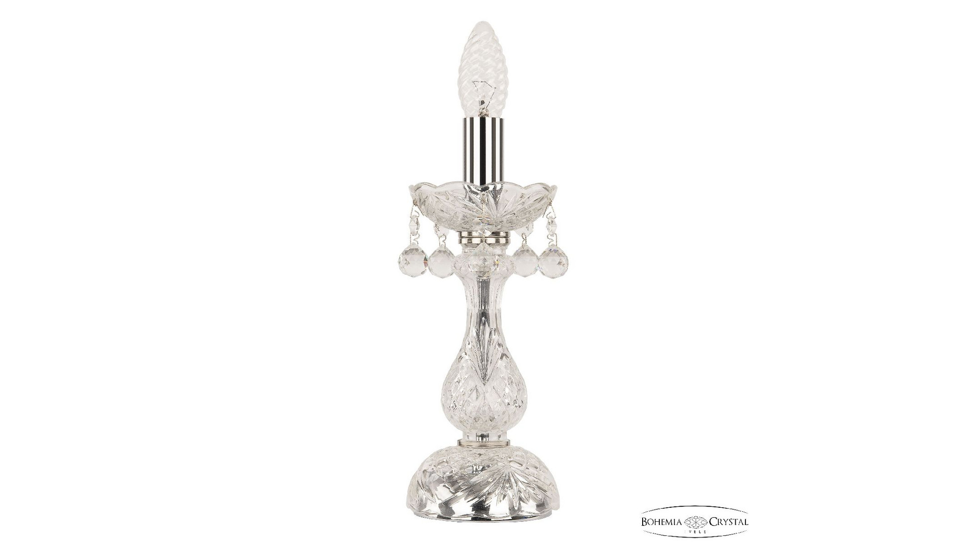 Настольная лампа Bohemia Ivele Crystal 108L/1-27 Ni