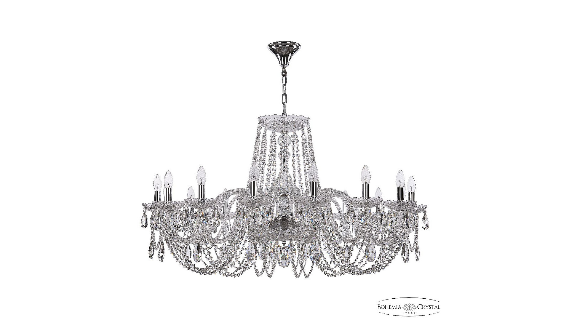 Подвесная люстра Bohemia Ivele Crystal 1402/16/400 Ni