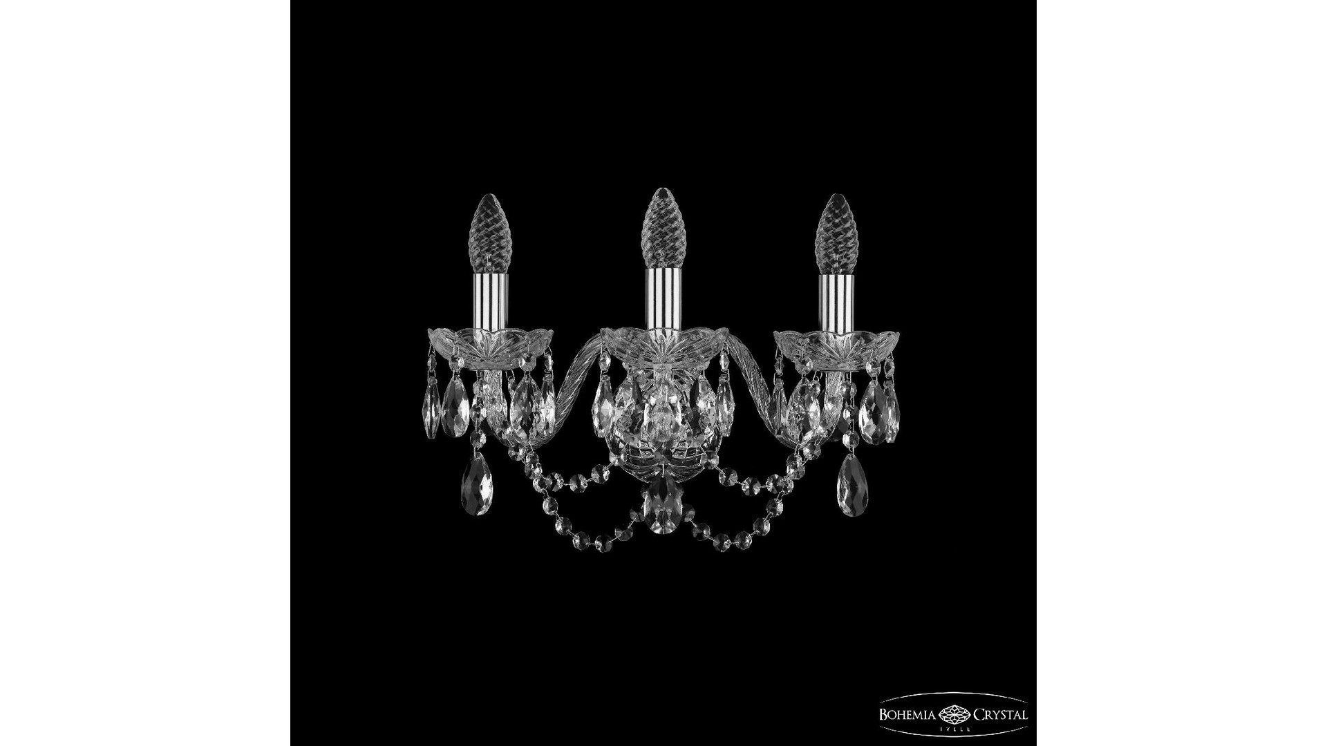 Бра Bohemia Ivele Crystal 1402B/3/160 Ni