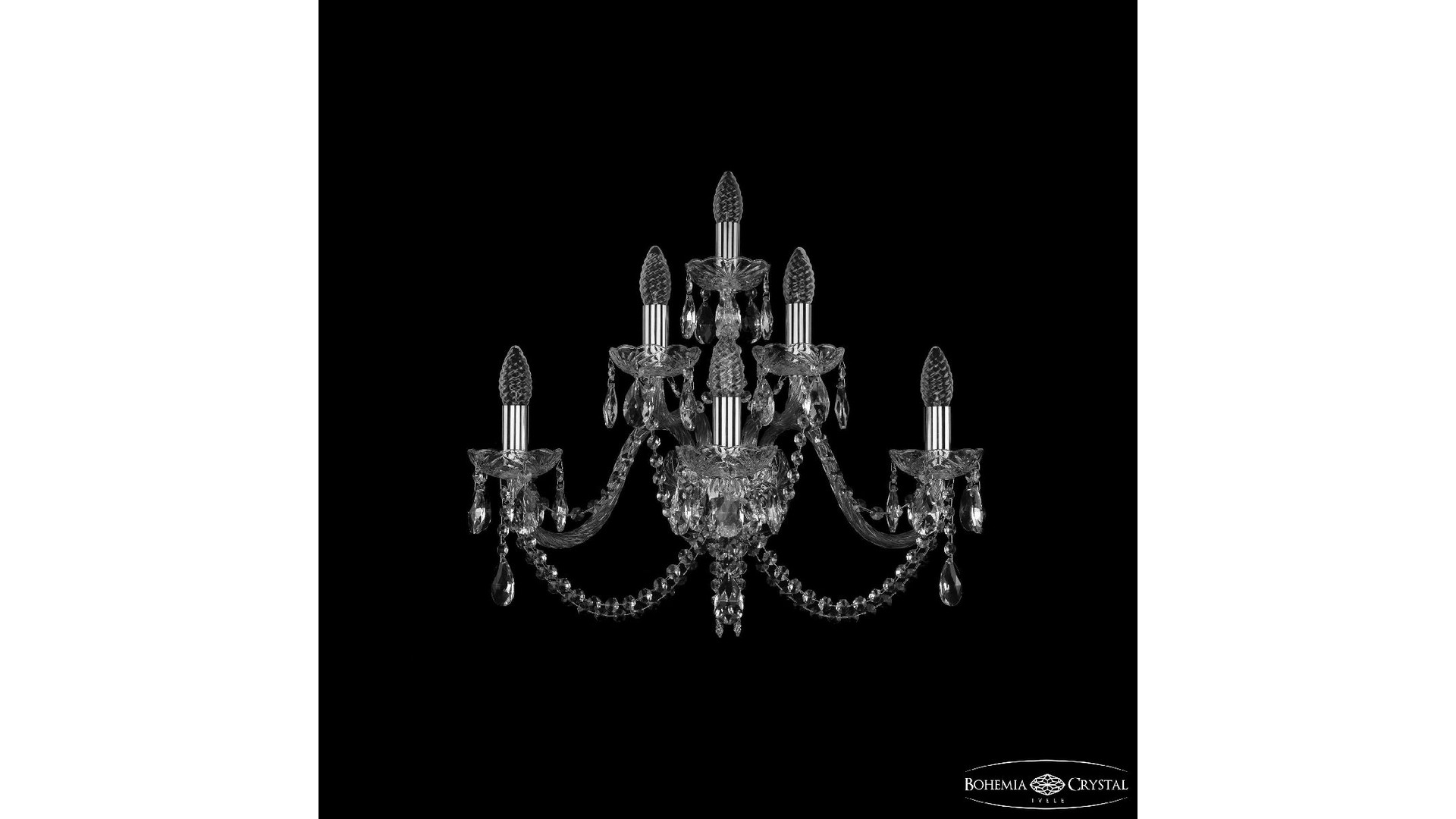 Бра Bohemia Ivele Crystal 1402B/3+2+1/240 Ni