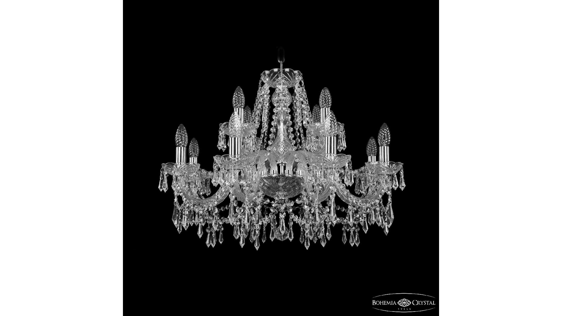 Подвесная люстра Bohemia Ivele Crystal 1403/8+4/240 Ni