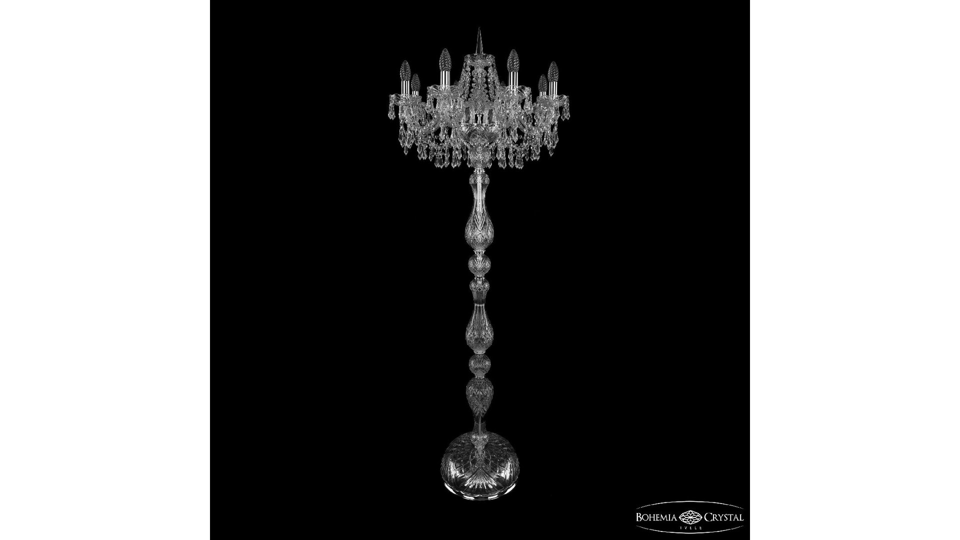 Торшер Bohemia Ivele Crystal 1403T1/8/195-160 Ni