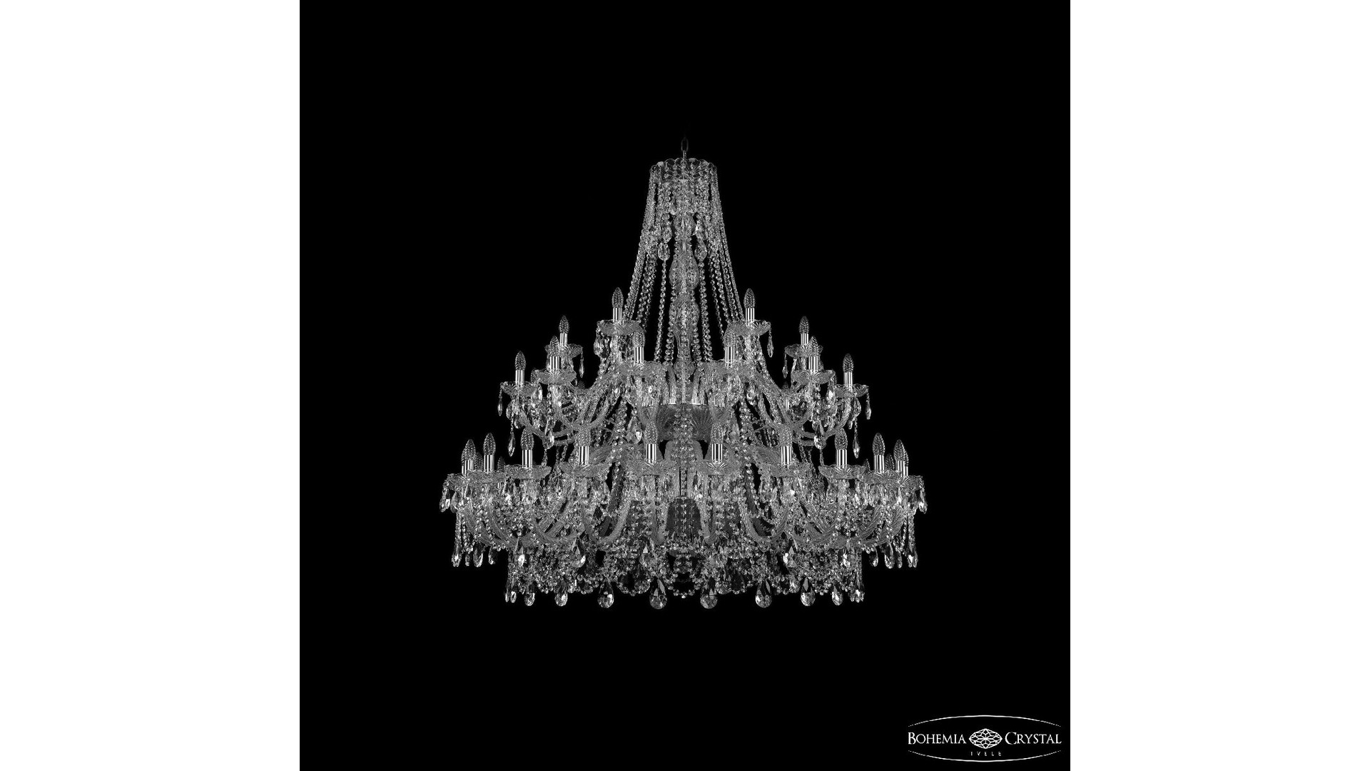 Подвесная люстра Bohemia Ivele Crystal 1411/24+12+6/530/2d Ni