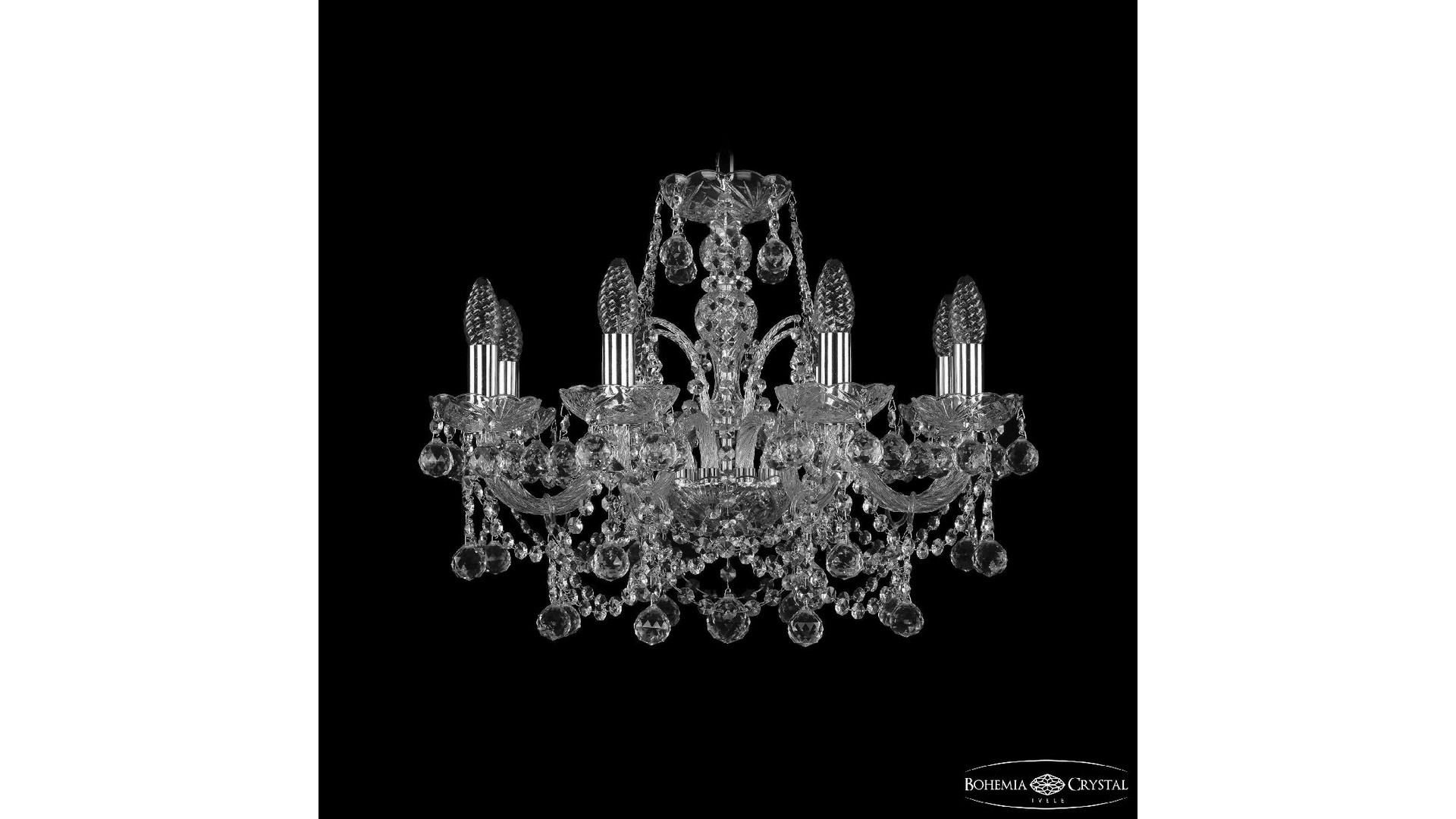 Подвесная люстра Bohemia Ivele Crystal 1411/8/195 Ni Balls