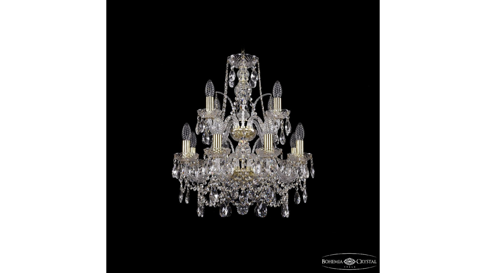 Подвесная люстра Bohemia Ivele Crystal 1411/8+4/160/2d G