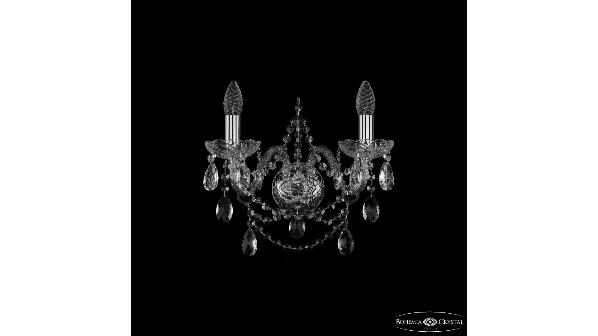 Бра Bohemia Ivele Crystal 1411B/2/160 Ni