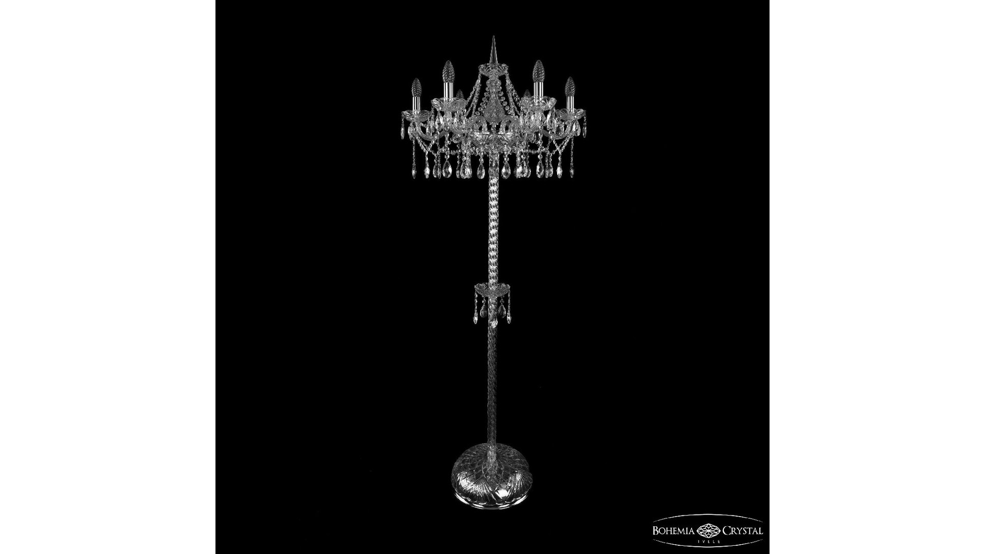 Торшер Bohemia Ivele Crystal 1413T2/6/200-160 Ni