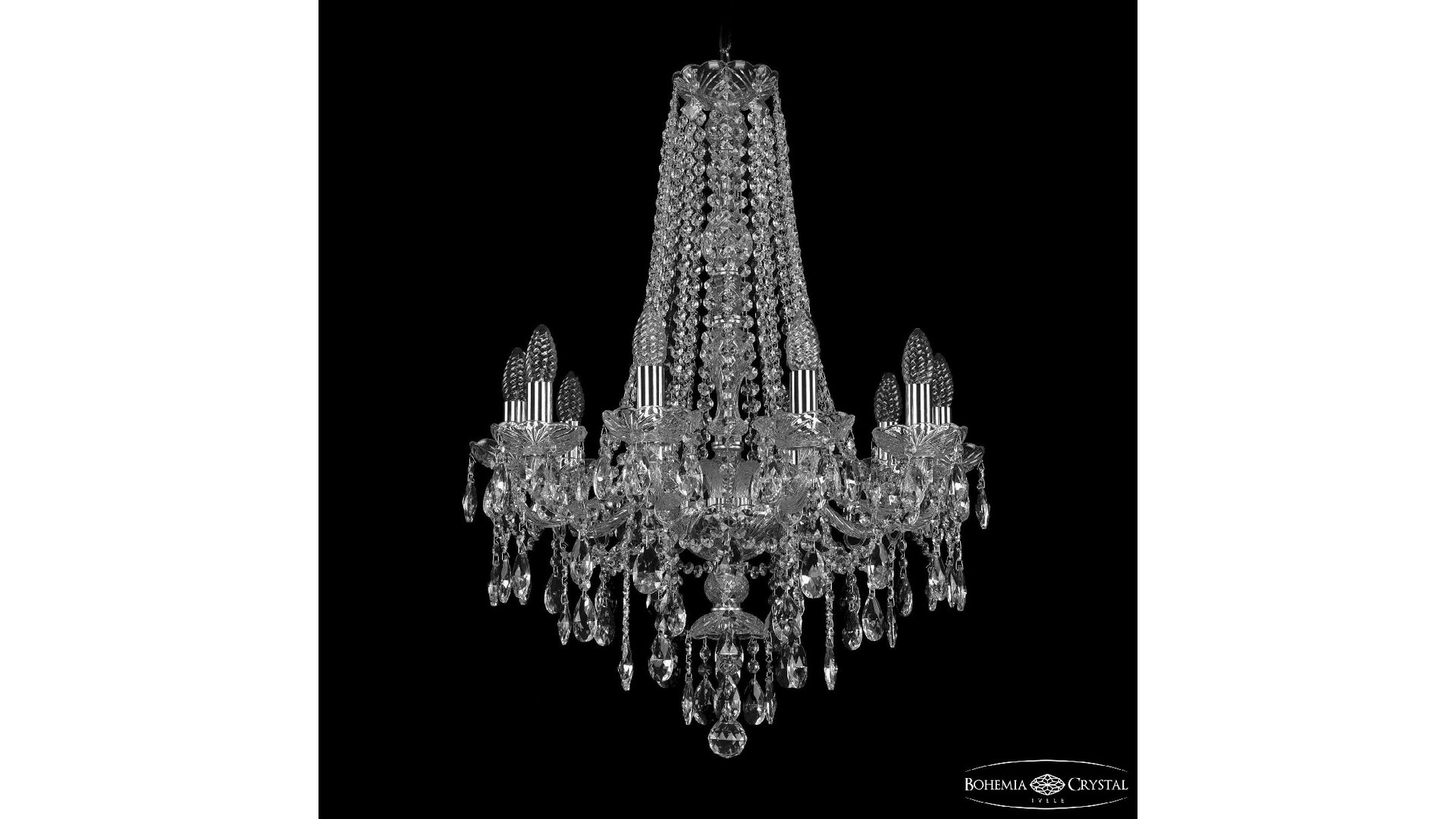 Подвесная люстра Bohemia Ivele Crystal 1415/10/200/h-75 Ni