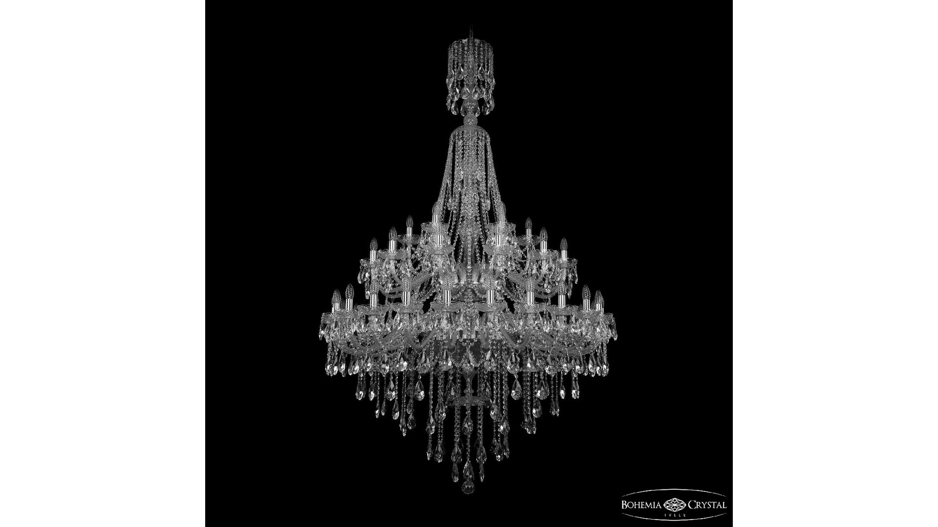Подвесная люстра Bohemia Ivele Crystal 1415/24+12+6/460/XL-213/2d Ni