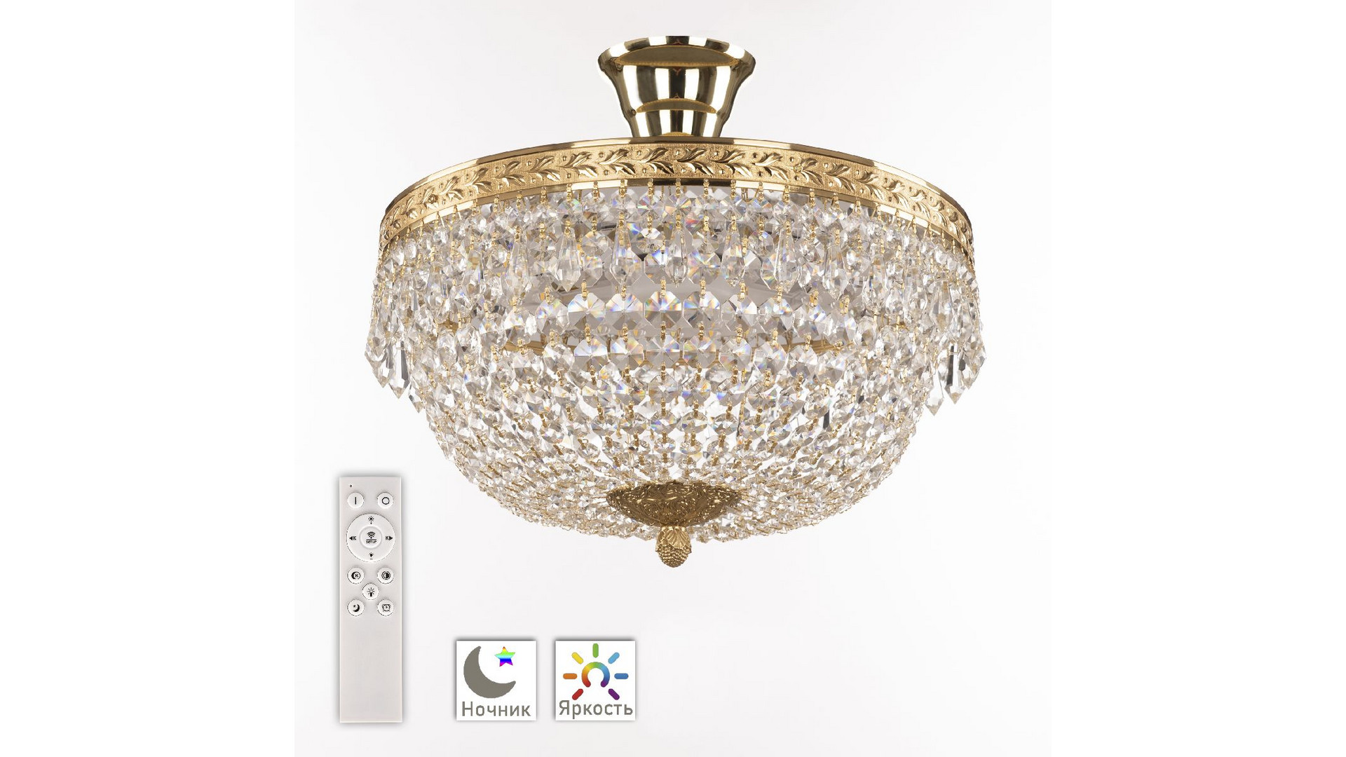 Потолочный светильник Bohemia Ivele Crystal 19011/35IV/LED-DIM G