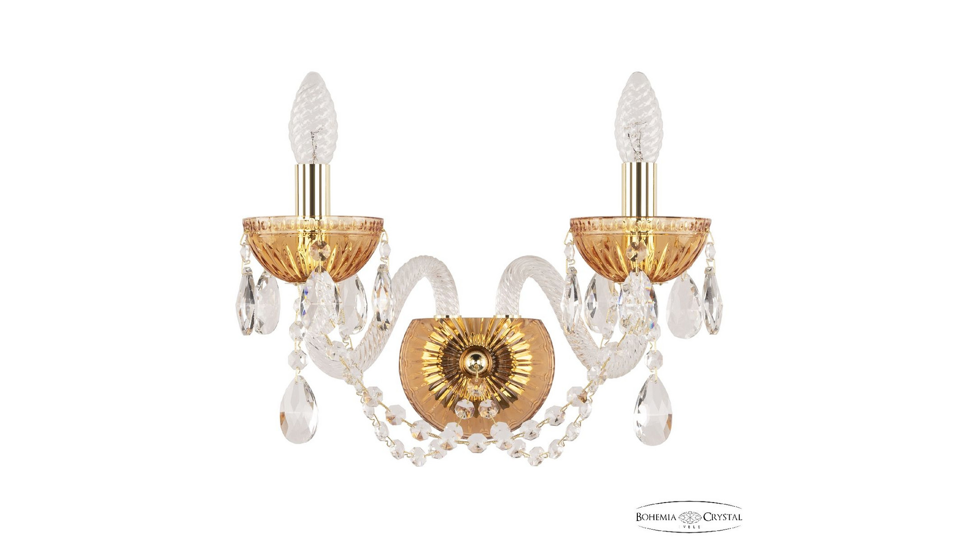 Бра Bohemia Ivele Crystal 5402B/2/165 G Amber/M-1G