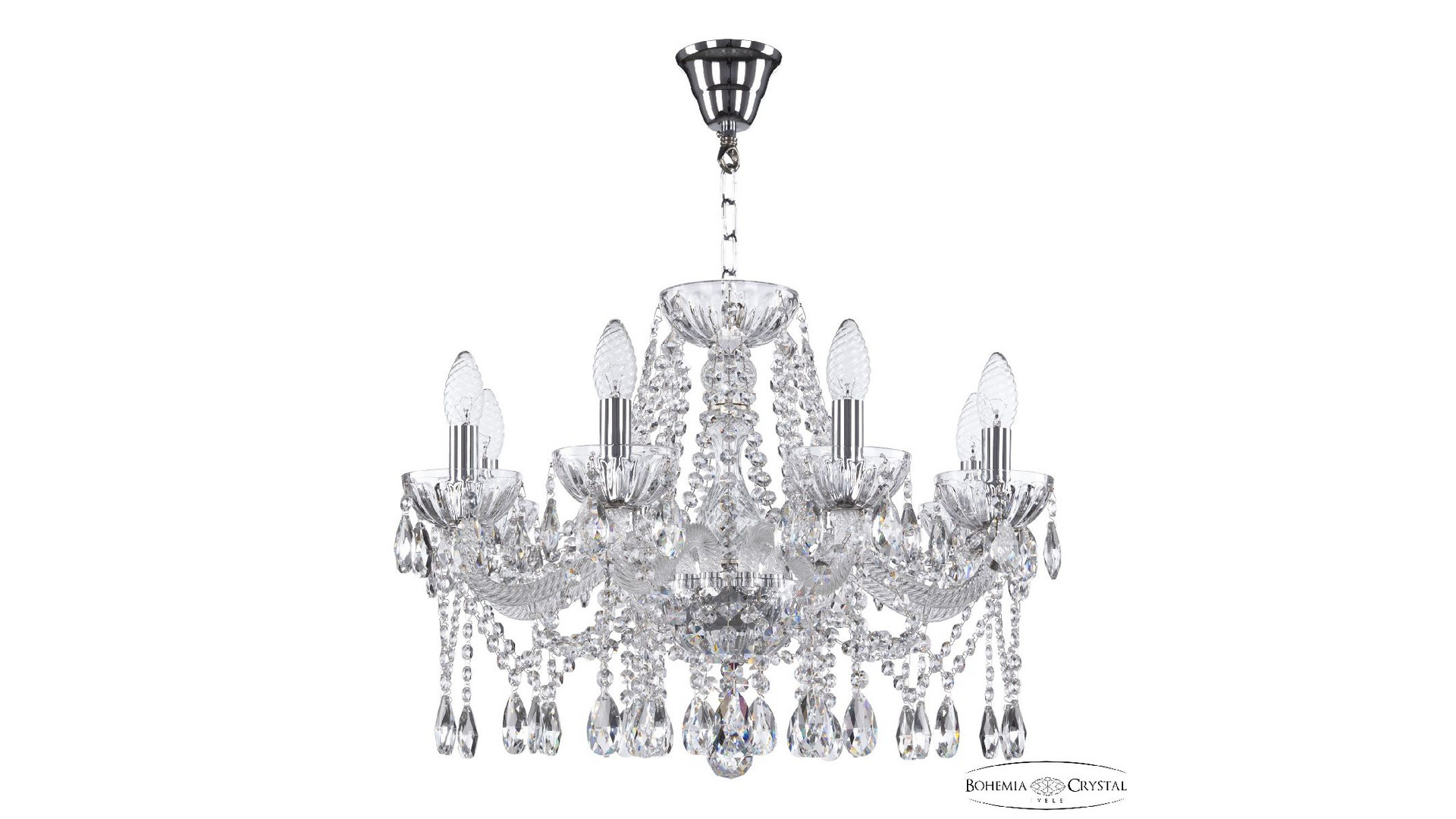 Подвесная люстра Bohemia Ivele Crystal 5413/8/200 Ni Clear/M-1H