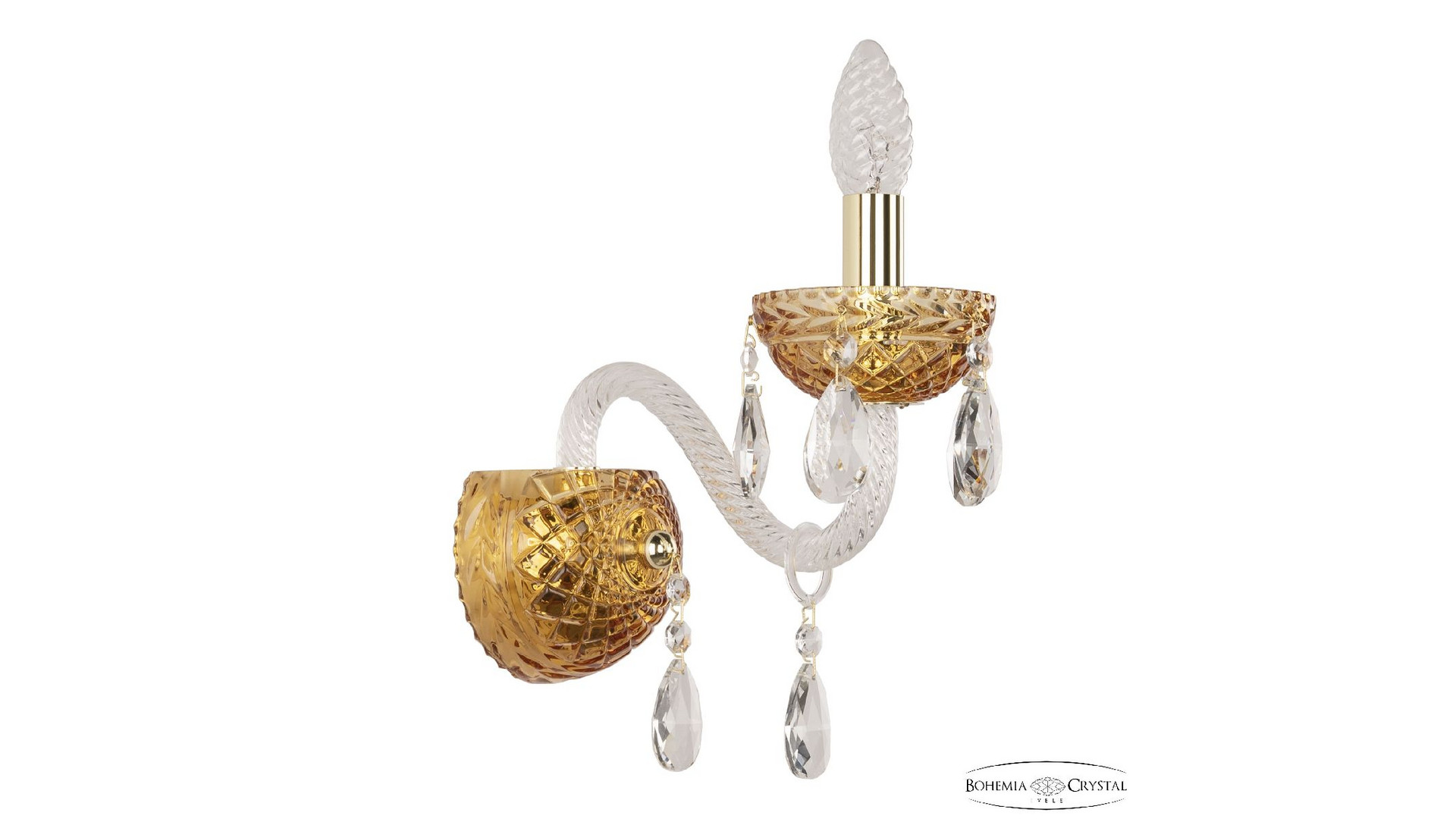 Бра Bohemia Ivele Crystal 5417B/1/165 G Amber/M-1F