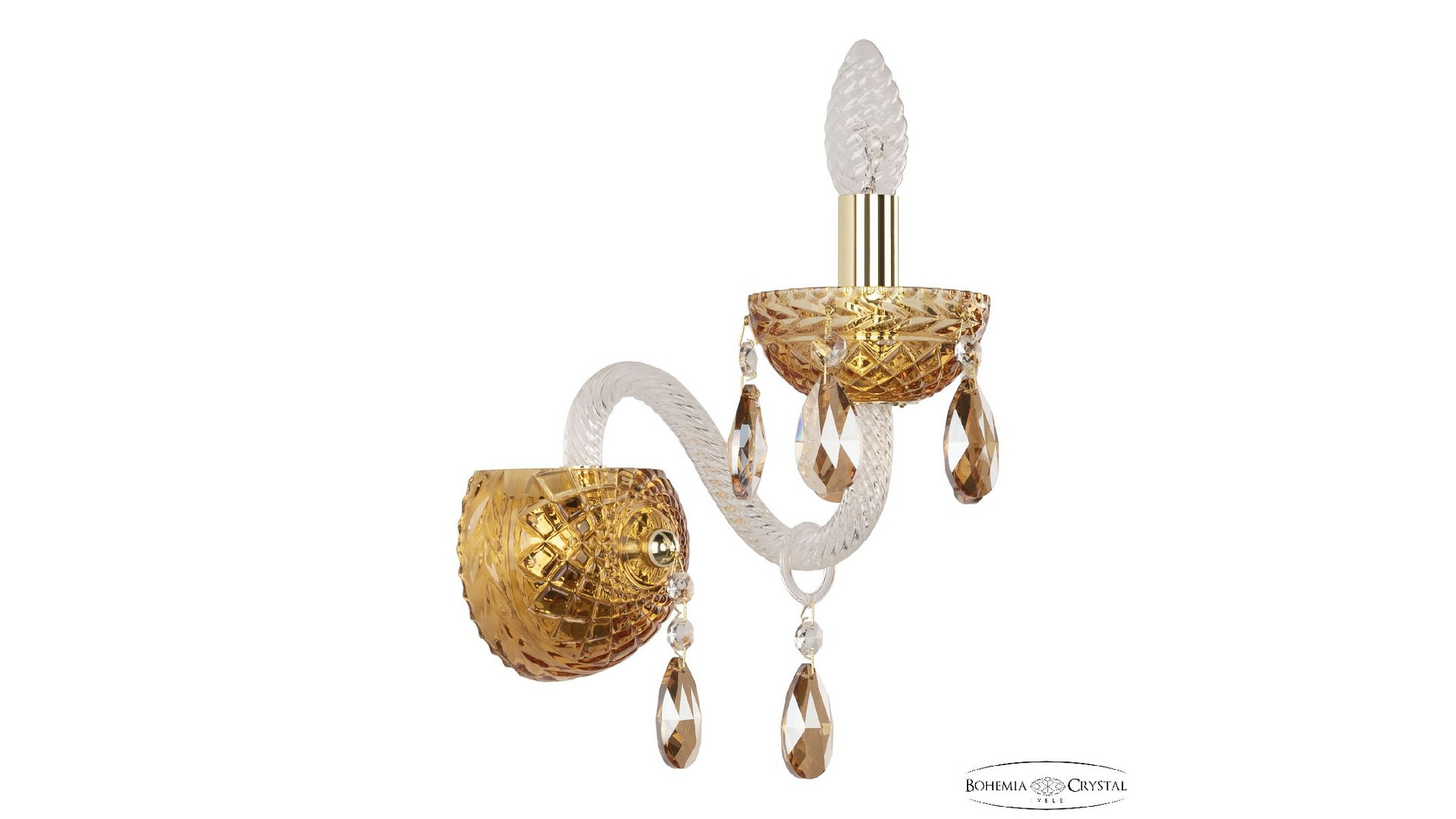 Бра Bohemia Ivele Crystal 5417B/1/165 G Amber/M-1F K721