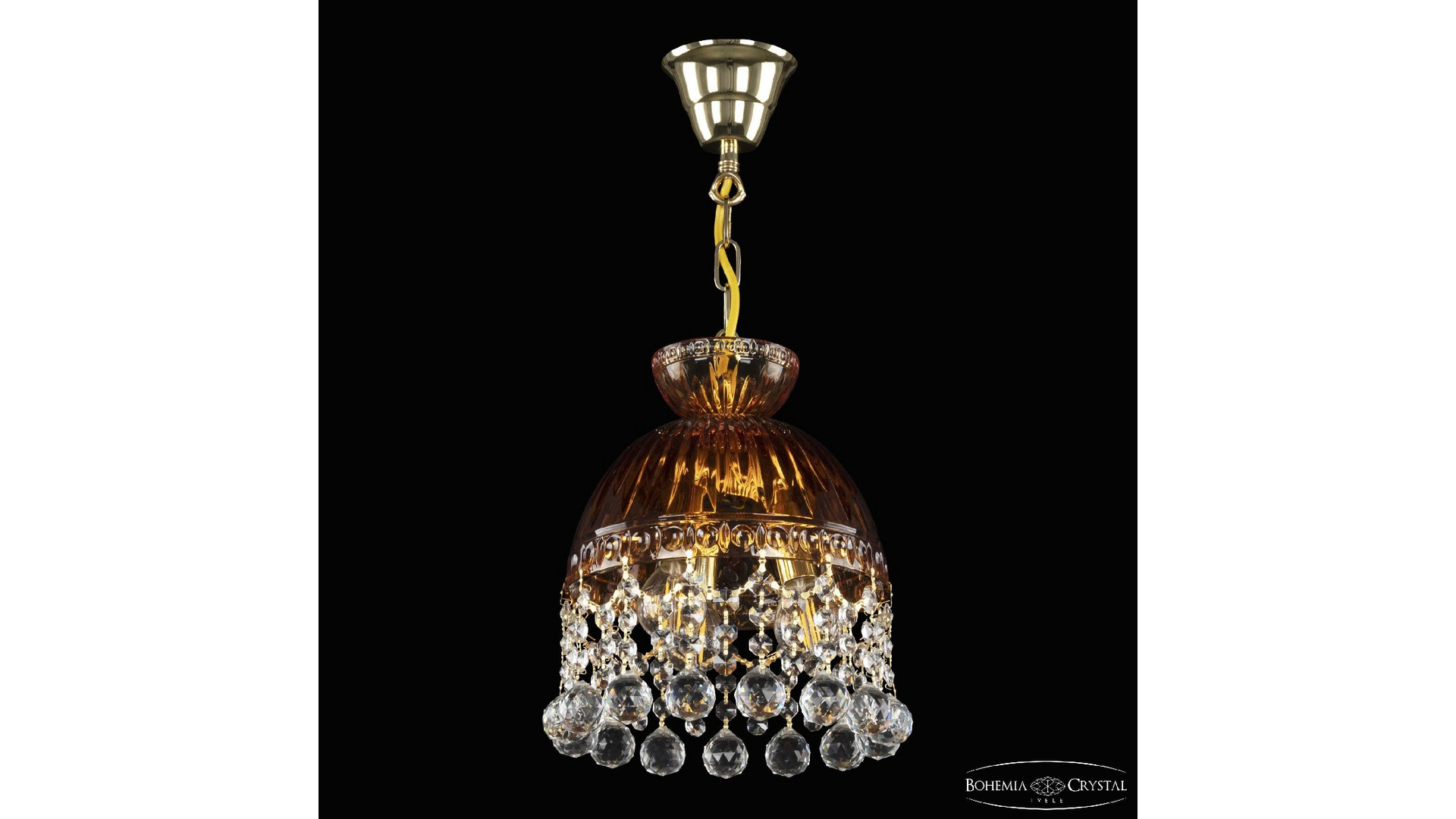 Подвесной светильник Bohemia Ivele Crystal 5478/22 G Amber/M-1G Balls