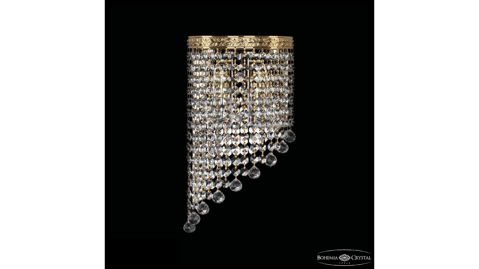 Настенный светильник Bohemia Ivele Crystal 83401BL/18IV-34 G Balls