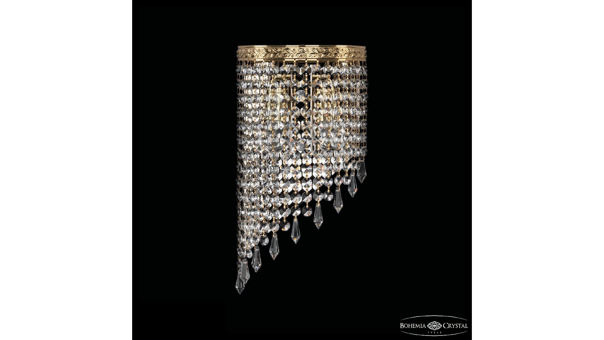Настенный светильник Bohemia Ivele Crystal 83401BL/18IV-34 G Drops