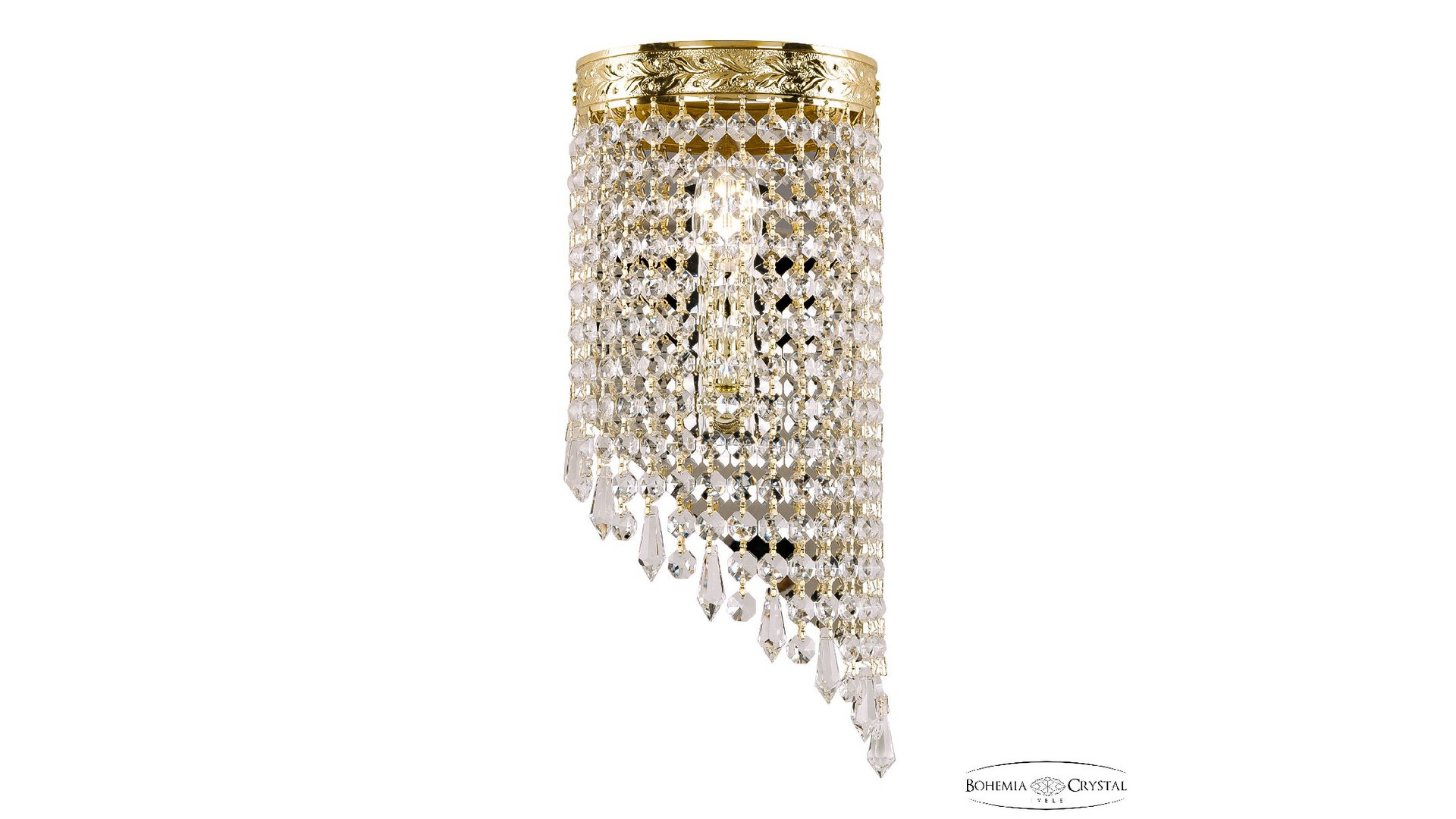 Настенный светильник Bohemia Ivele Crystal 83401BR/15IV-33 G Drops