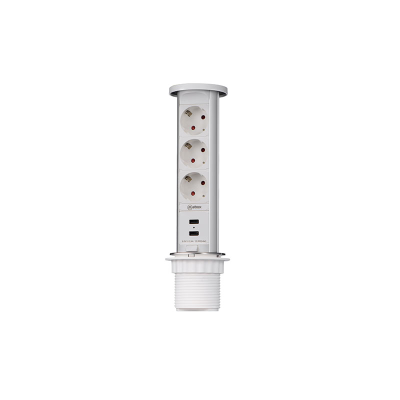 Блок розеток 105W (3 секции и 2 USB) Mebax 00-00001162