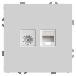 Розетка TV + компьютерная RJ-45 Stekker RST00-5106-01 Эмили 49872