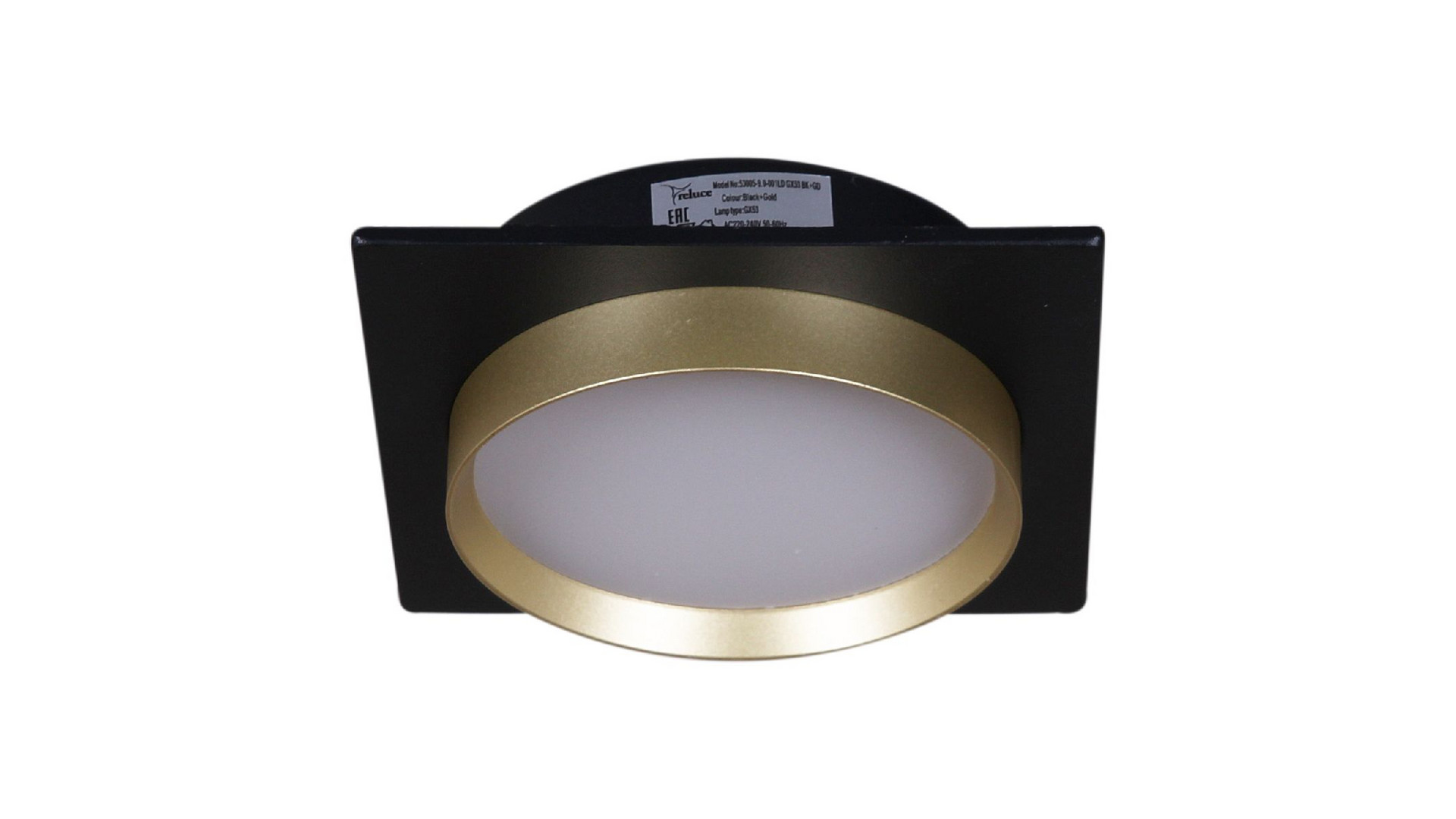 Встраиваемый светильник Reluce 53005-9.0-001LD GX53 BK+GD