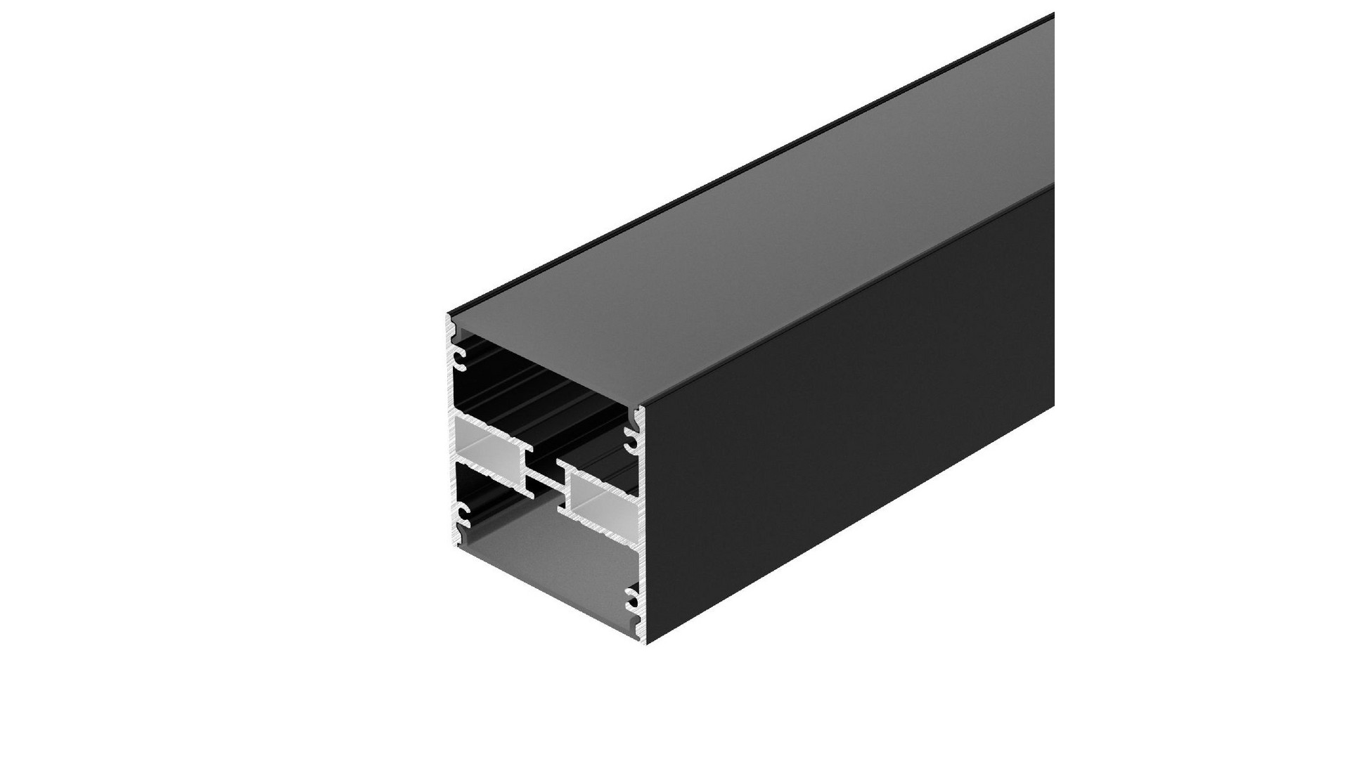 Алюминиевый профиль Arlight LINE-5050-DUAL-2000 ANOD BLACK 045652