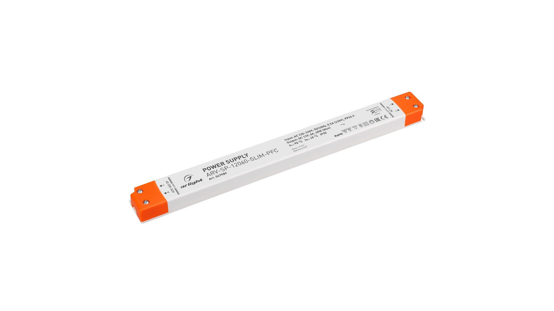 Блок питания Arlight ARV-SP-12060-SLIM-PFC (12V, 5A, 60W) 047989