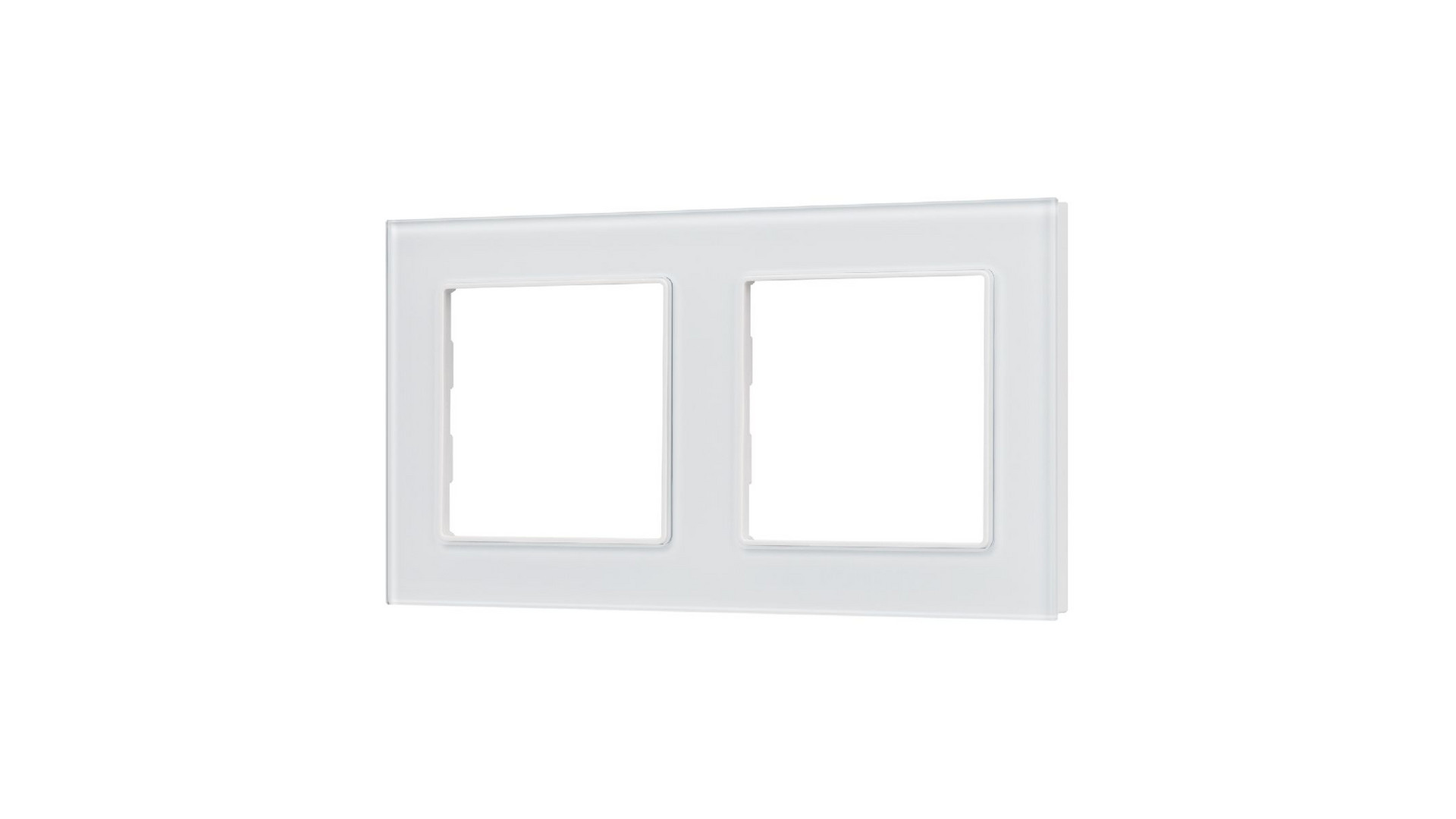 Рамка двухместная Arlight FRM-GLARE-GS-2-WH 043796