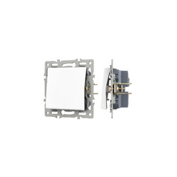 Механизм выключателя одноклавишный непроходной Arlight SWT-MK01-PL-WH (250V, 16A) 043710