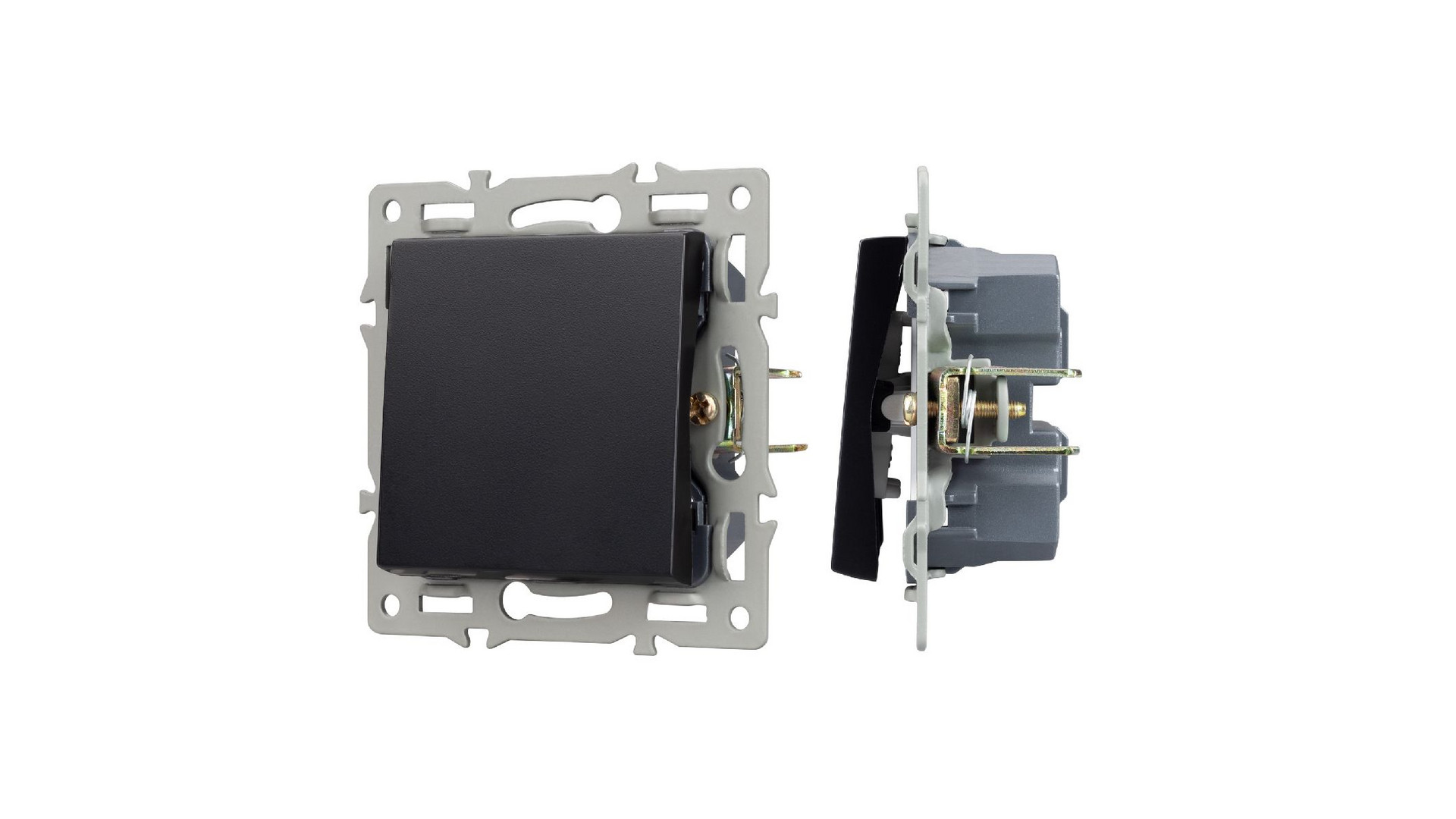 Механизм выключателя одноклавишный перекрестный  Arlight SWT-MKX1-PL-BK (250V, 16A) 043719