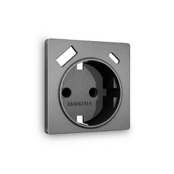Лицевая панель для розетки с/з со шторками 2USB A+C Ambrella Volt Alfa AP6600