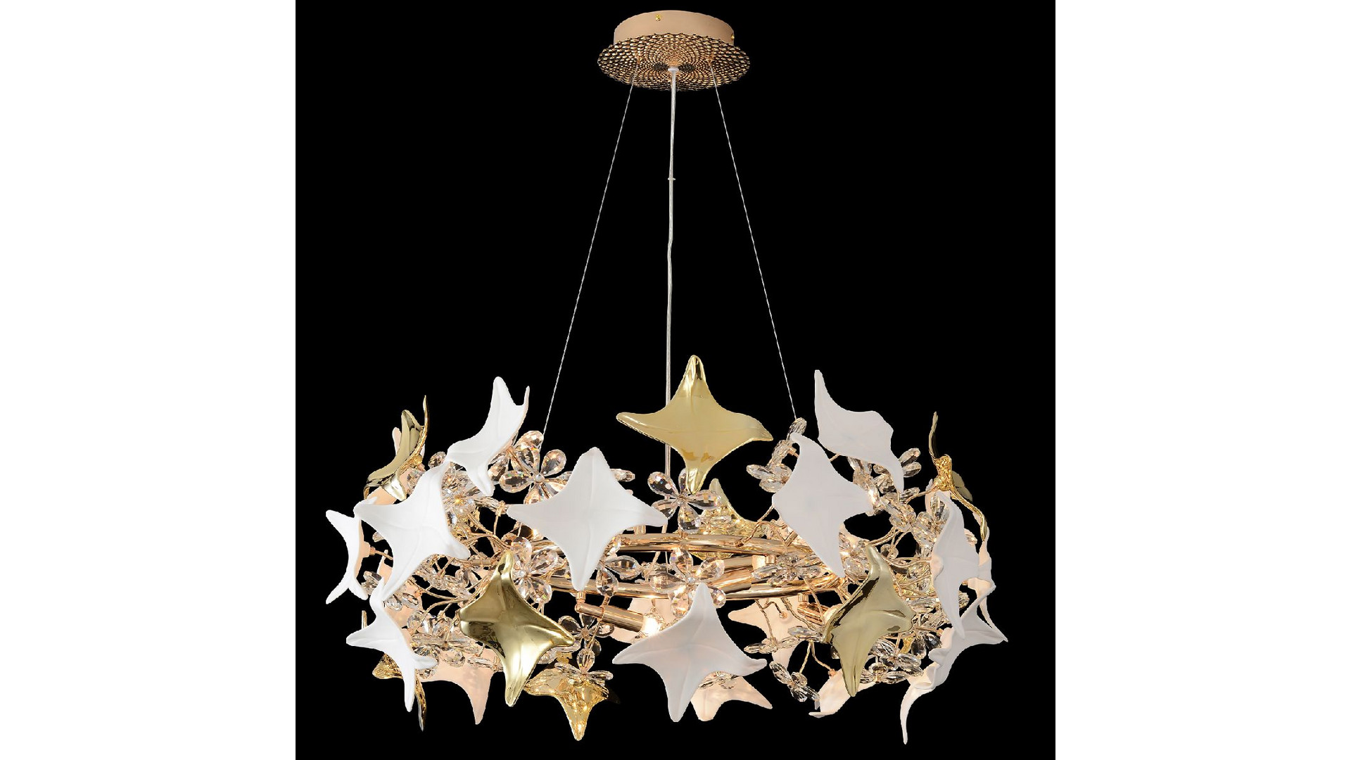 Подвесная люстра Crystal Lux LETISIA SP8 GOLD