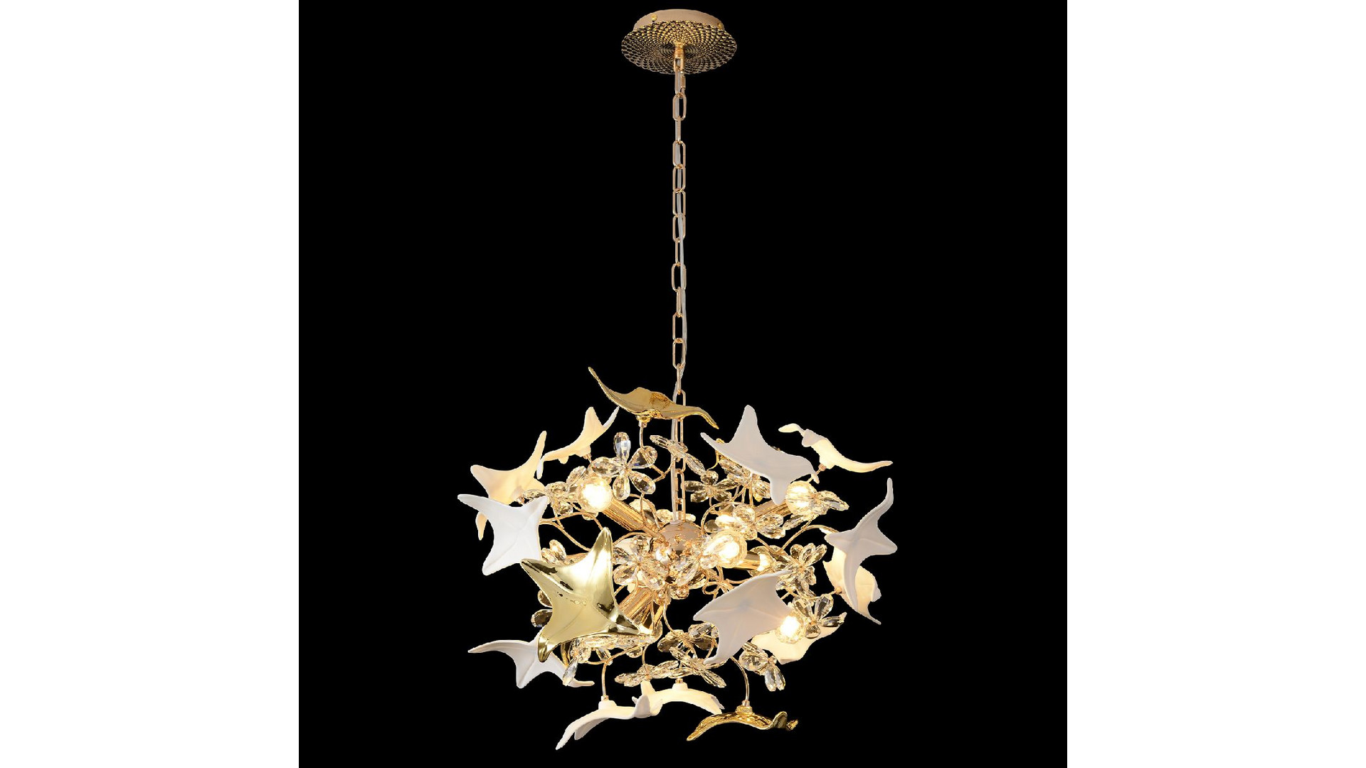 Подвесная люстра Crystal Lux LETISIA SP9 GOLD