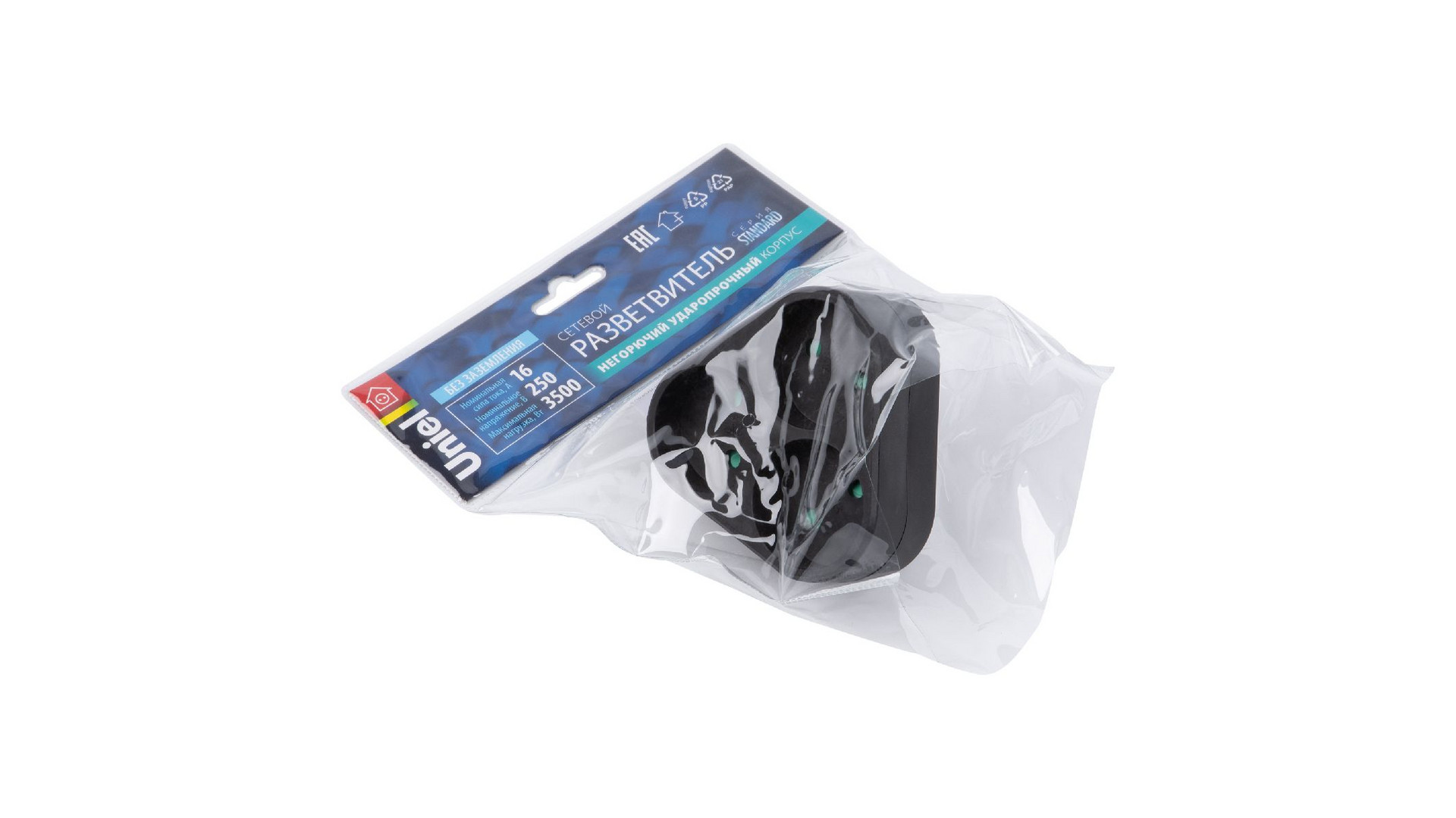 Сетевой разветвитель Uniel S-ES3-16F BLACK UL-00011238