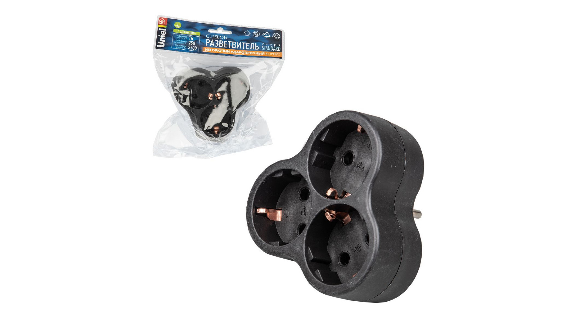Сетевой разветвитель Uniel S-GES3-16F BLACK UL-00011236