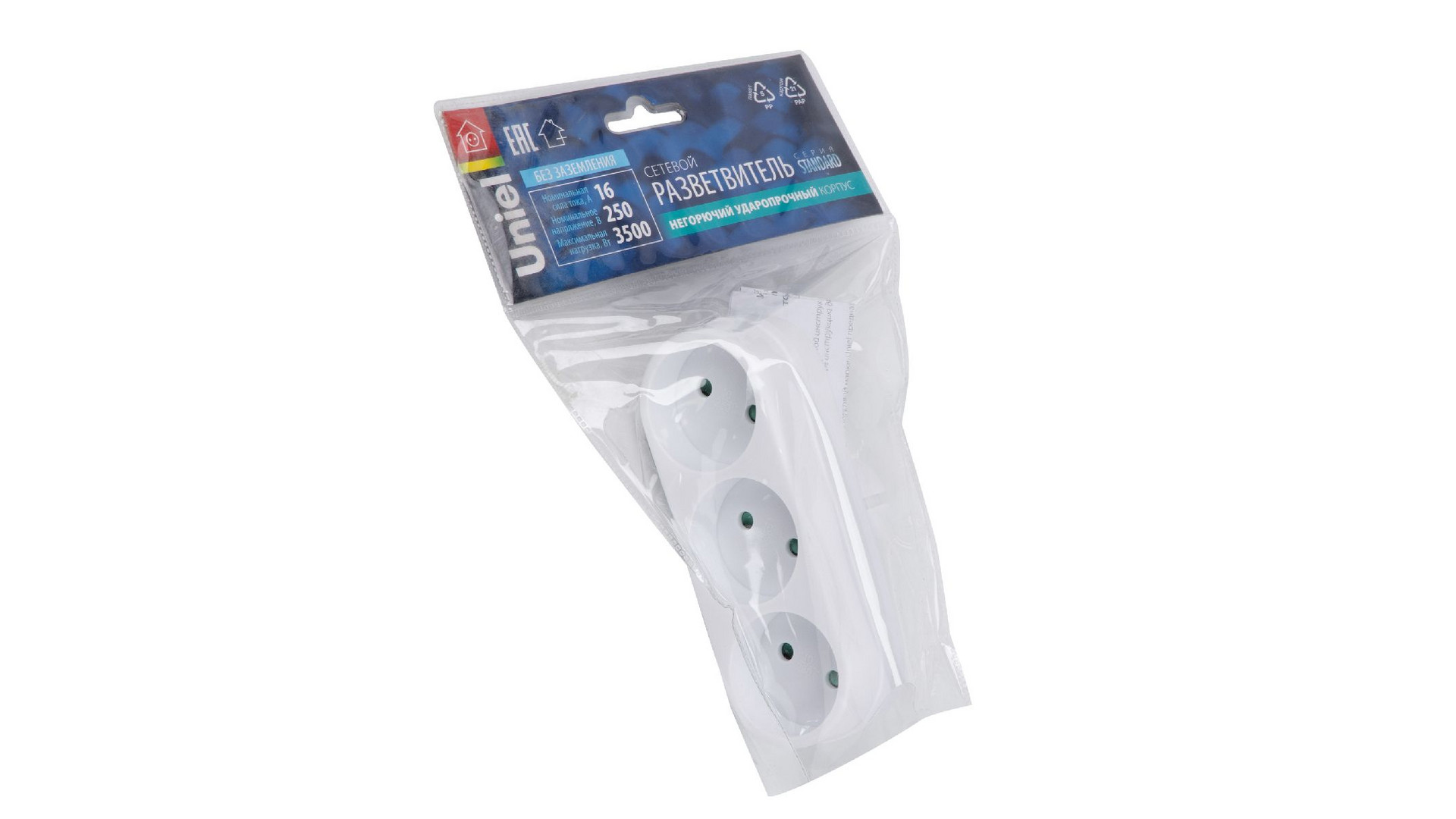 Сетевой разветвитель Uniel S-ES3-16O WHITE UL-00011231
